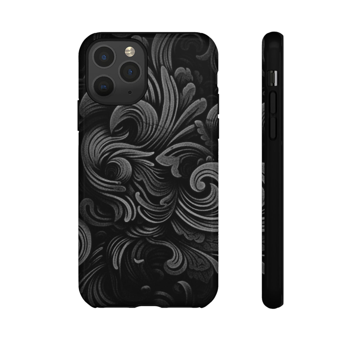 Black fortune Phone Case, Tough Cases, Stylish Phone Cover, Unique Gift for Her, Phone Protection, Floral Design Case