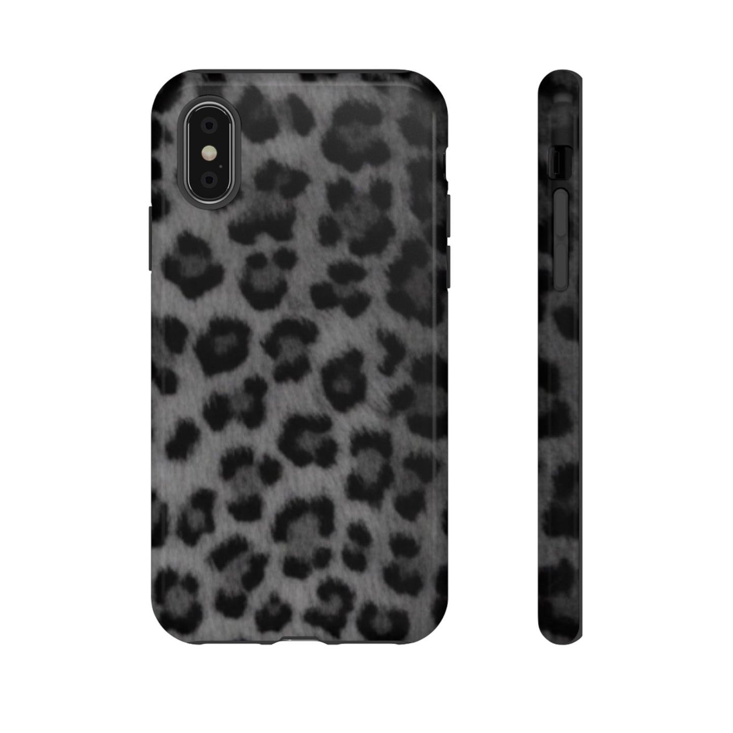 Leopard Print Dark Phone Case, Tough Cases for Animal Lovers, Stylish Protective Cover, Unique Gift for Her, Trendy Phone Accessory