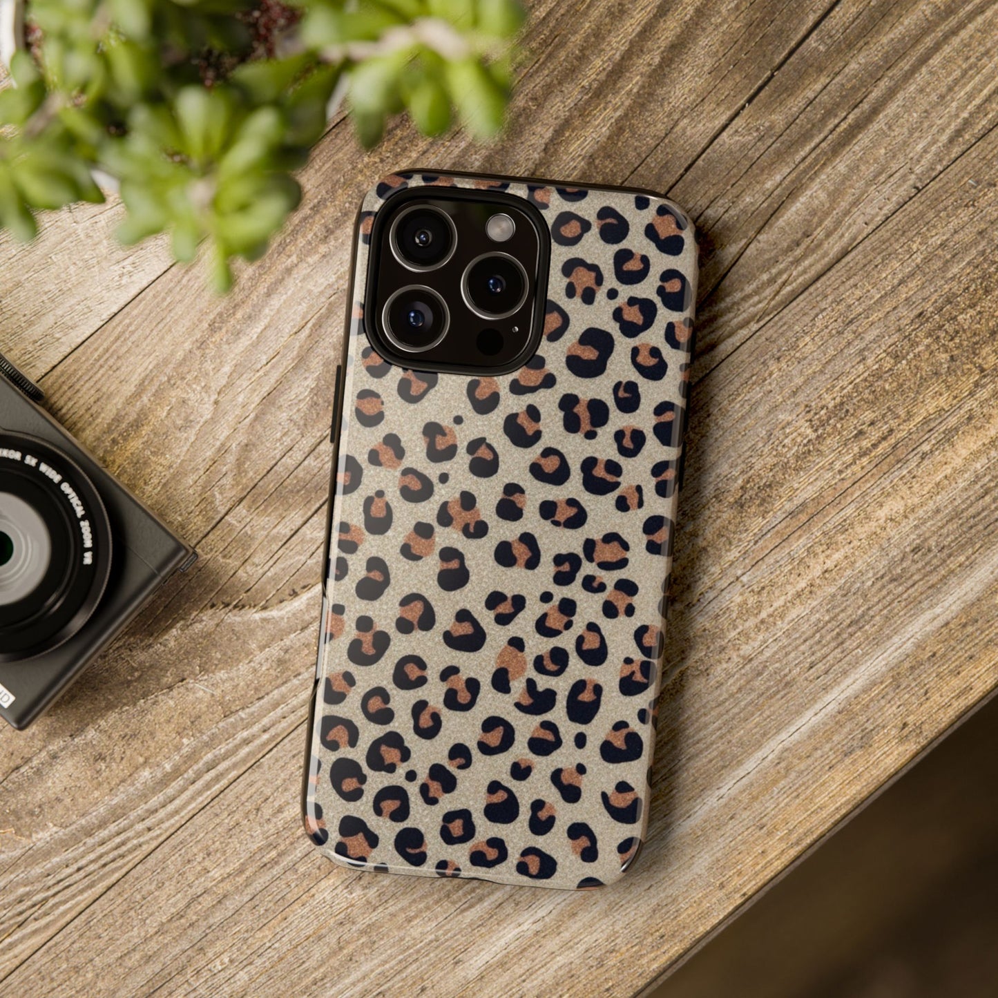 Leopard glitter Stylish Phone Case - Tough Cases with Chic Leopard Print Design, Animal Print Case, Trendy Cell Cover, Gifts for Her, Fashionable Tech [...]