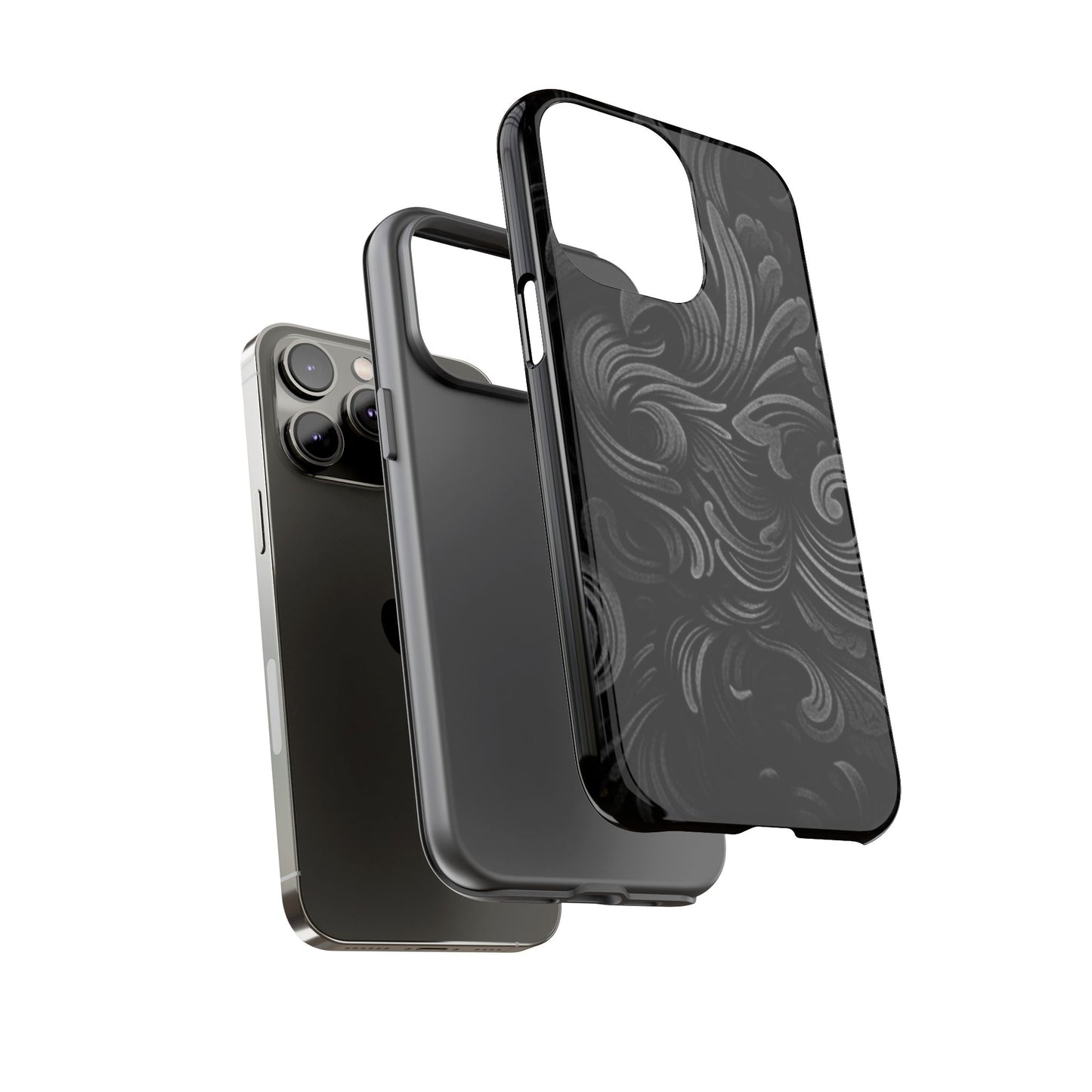 Black fortune Phone Case, Tough Cases, Stylish Phone Cover, Unique Gift for Her, Phone Protection, Floral Design Case