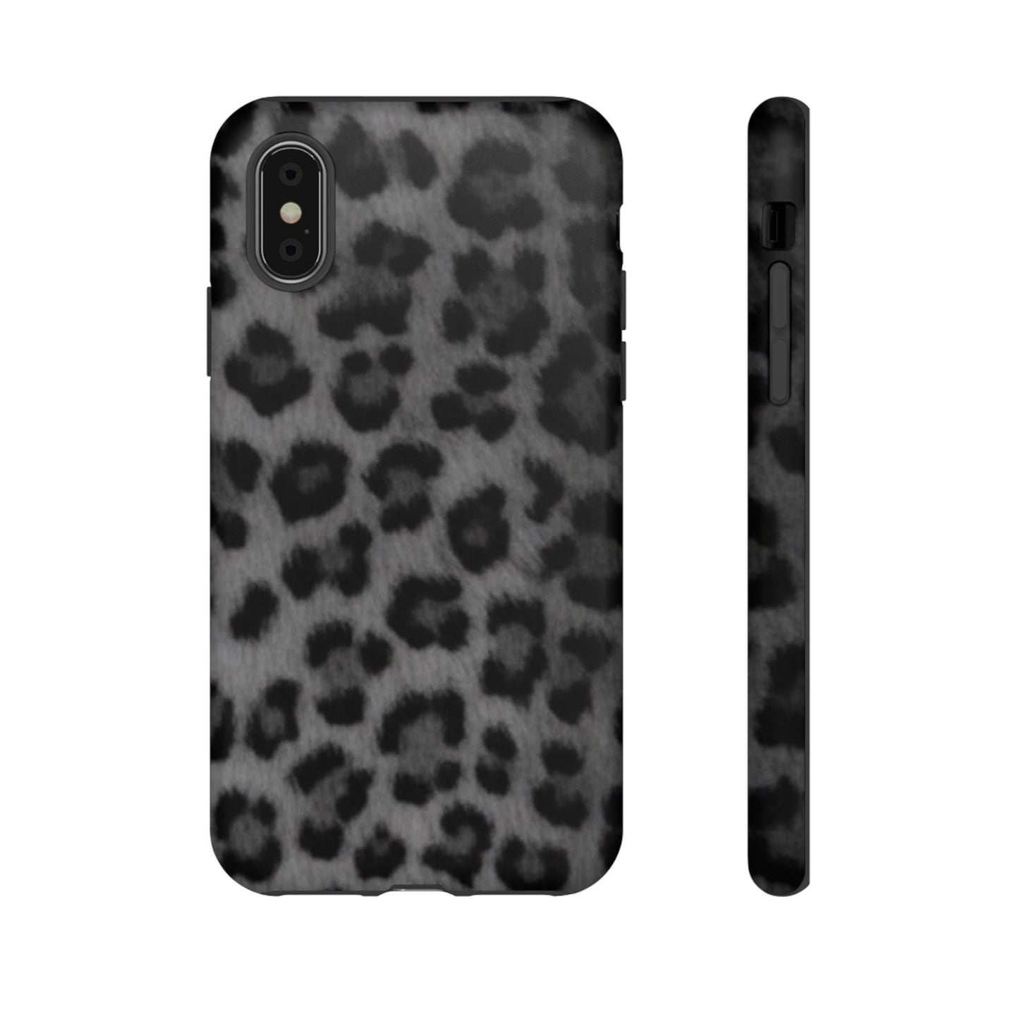 Leopard Print Dark Phone Case, Tough Cases for Animal Lovers, Stylish Protective Cover, Unique Gift for Her, Trendy Phone Accessory