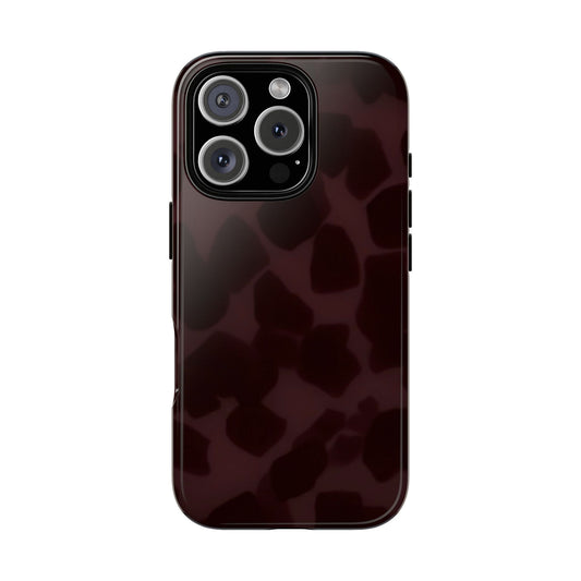 Maroon Jumbo Tortoise shell Stylish Phone Cases, Durable Phone Cover, Cheetah Print Case, Trendy Mobile Accessories, Unique Gift Ideas