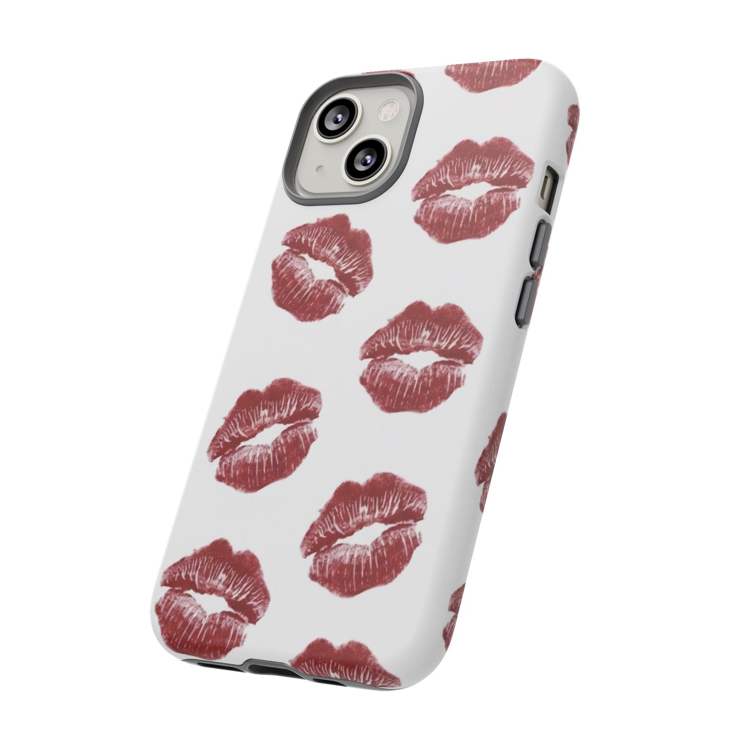 Kiss Mark Phone Case - Stylish Tough Cases for Couples, Valentine’s Day Gifts, Trendy Mobile Accessories, Chic Phone Covers