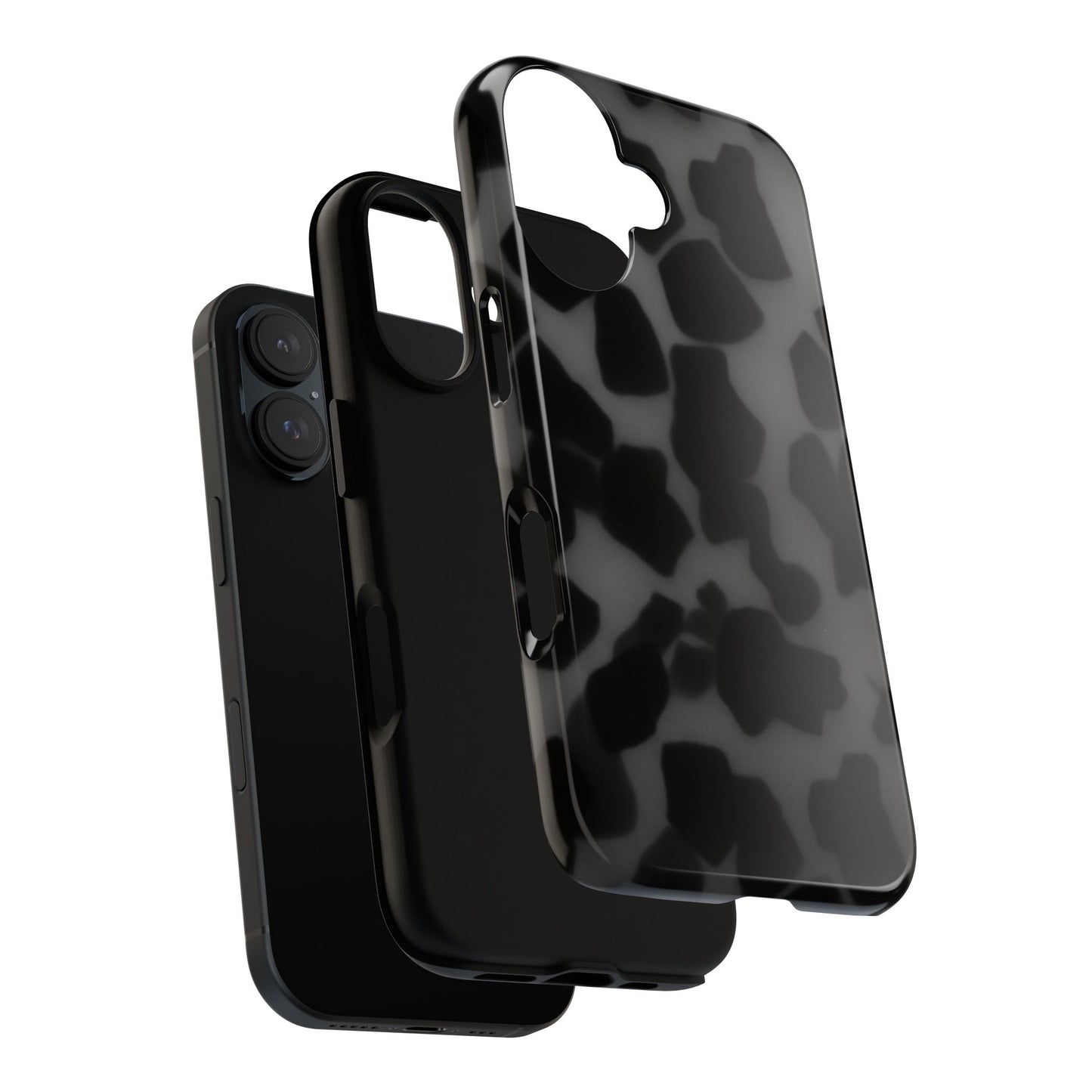 Jumbo tortoise shell Black Stylish Phone Case - Durable Protection, Trendy Design, Gift for Her, Fashion Accessories, Cow Print Phone Cover