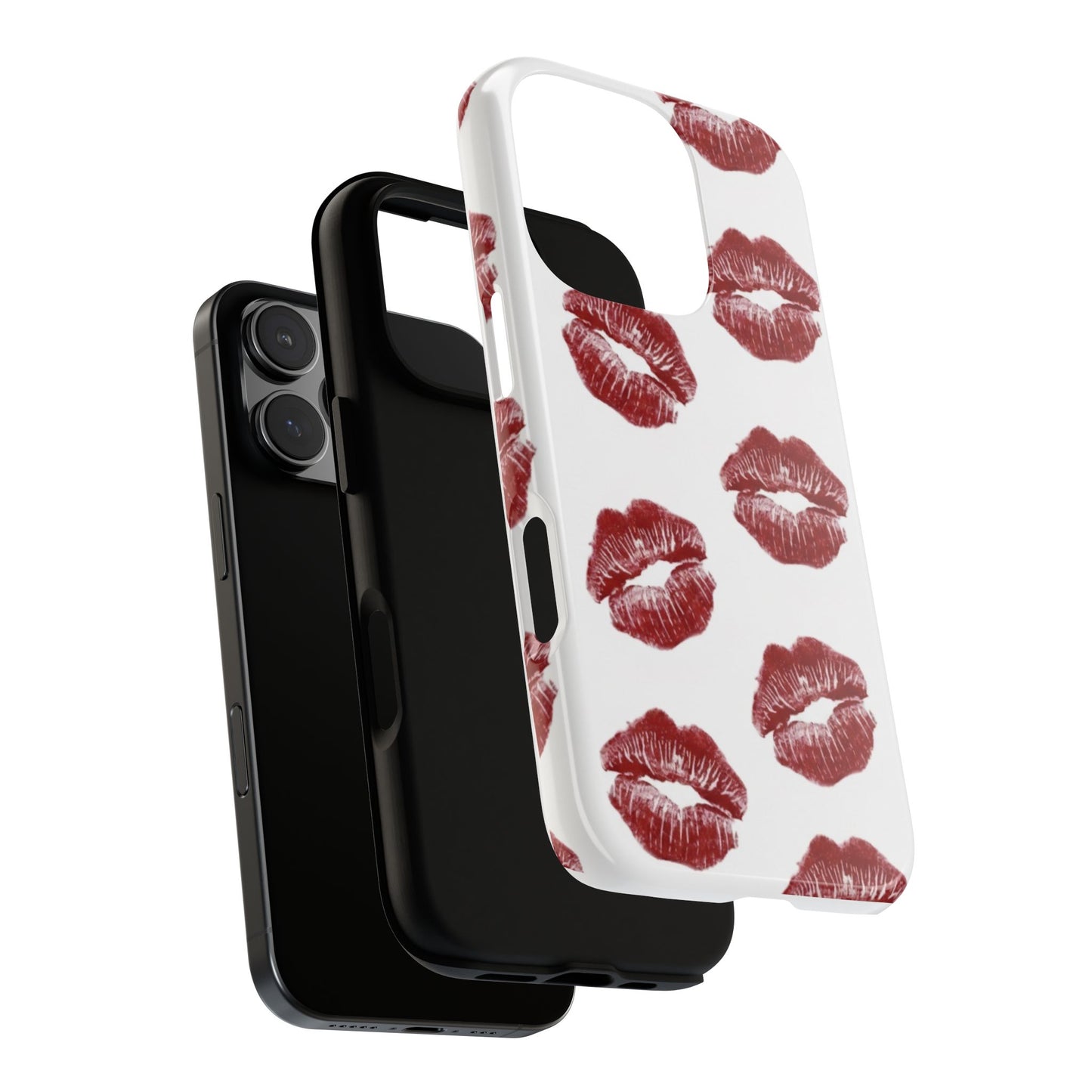 Kiss Mark Phone Case - Stylish Tough Cases for Couples, Valentine’s Day Gifts, Trendy Mobile Accessories, Chic Phone Covers