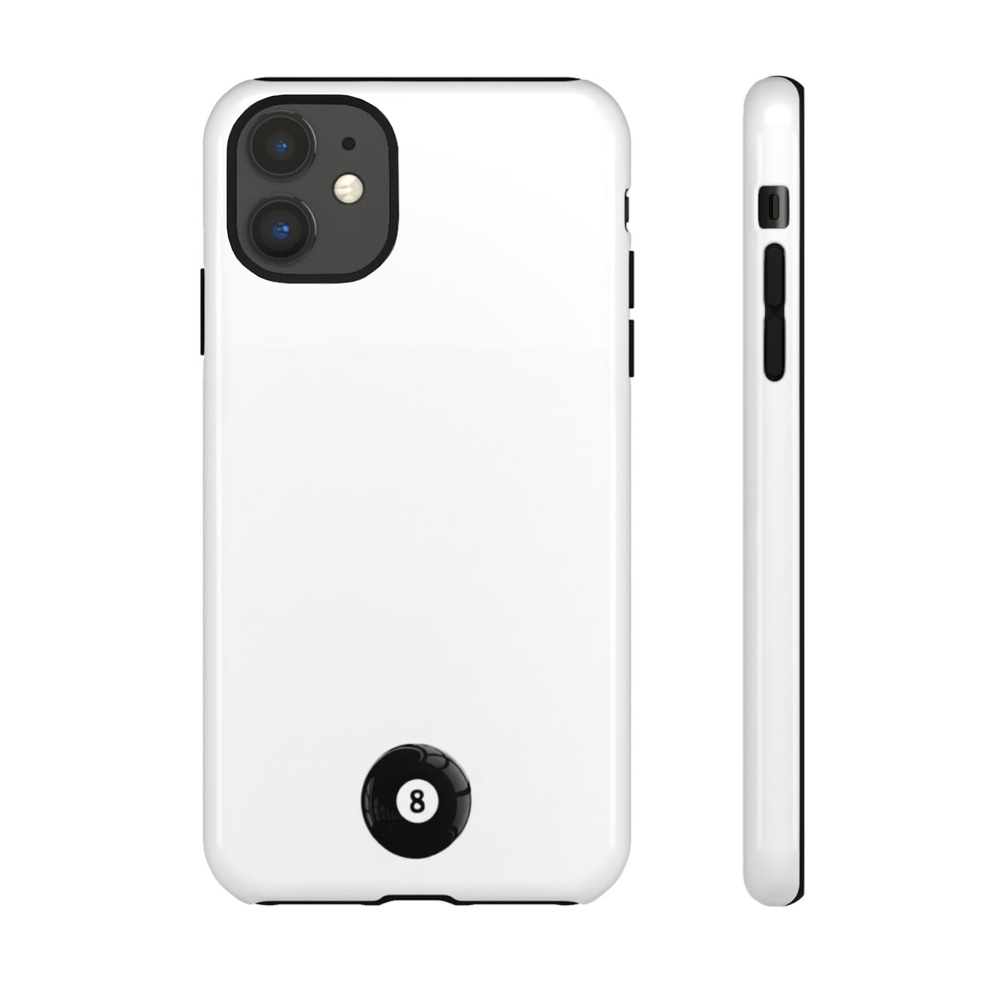 Small 8ball Centered Tough Case, amazing gifts for him, her White phone case