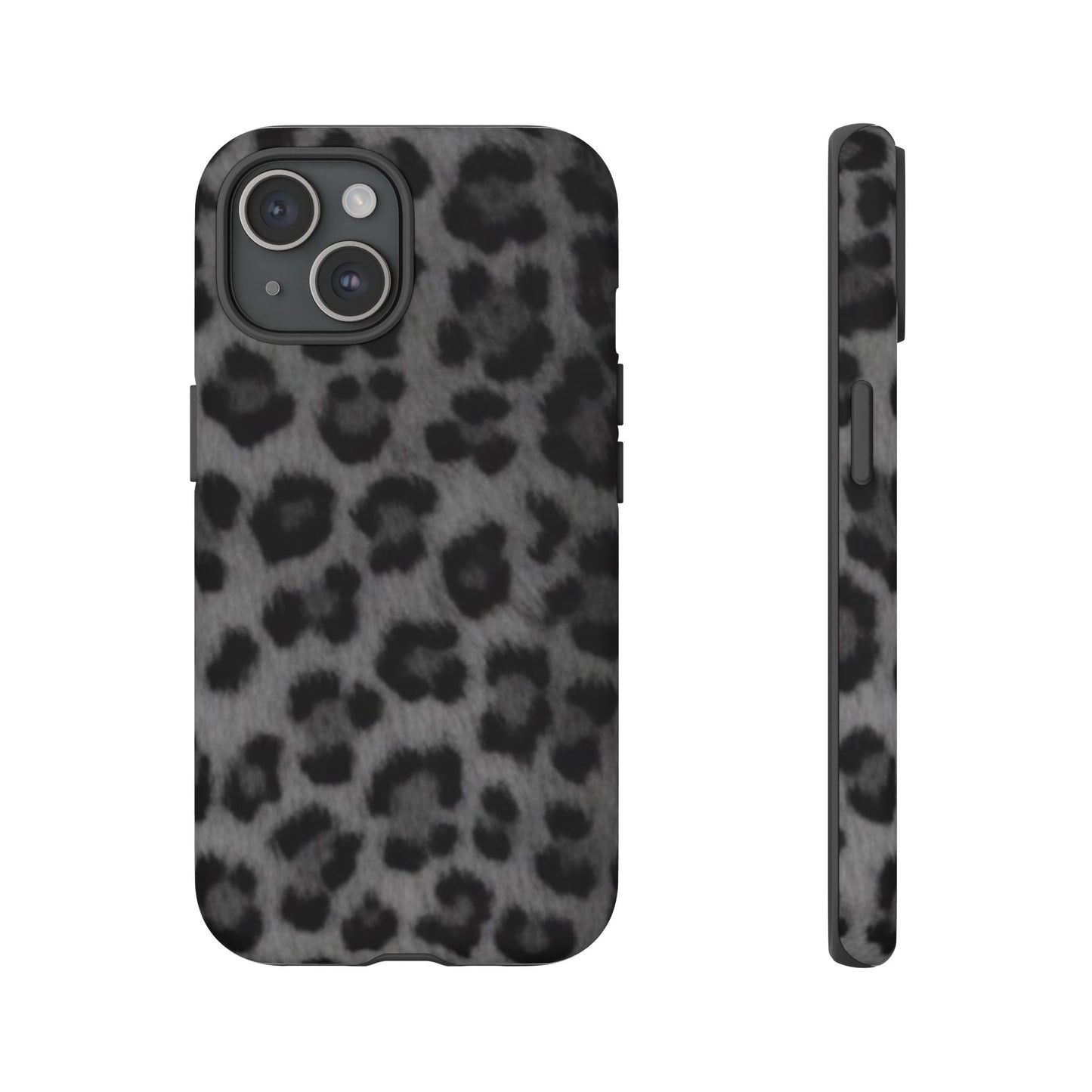 Leopard Print Dark Phone Case, Tough Cases for Animal Lovers, Stylish Protective Cover, Unique Gift for Her, Trendy Phone Accessory