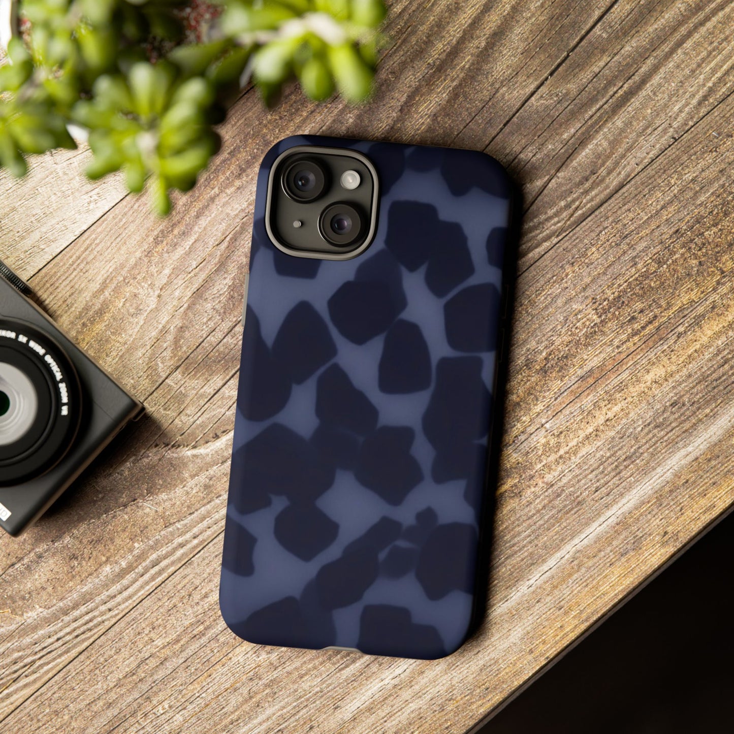 Jumbo Tortoise shell Navy Tuff Phone Case, Tough Cases with Sleek Modern Design for Protection, Gift for Tech Enthusiasts, Perfect for Any Occasion