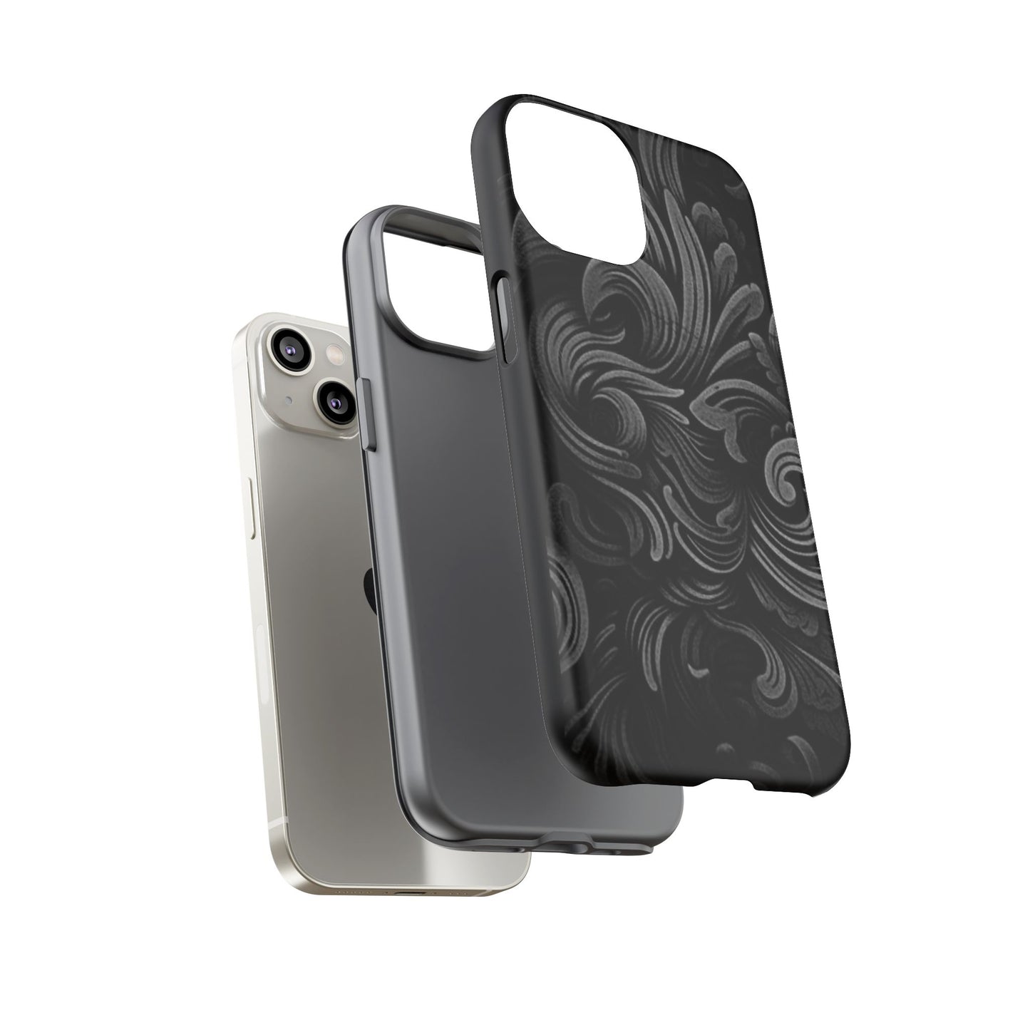 Black fortune Phone Case, Tough Cases, Stylish Phone Cover, Unique Gift for Her, Phone Protection, Floral Design Case