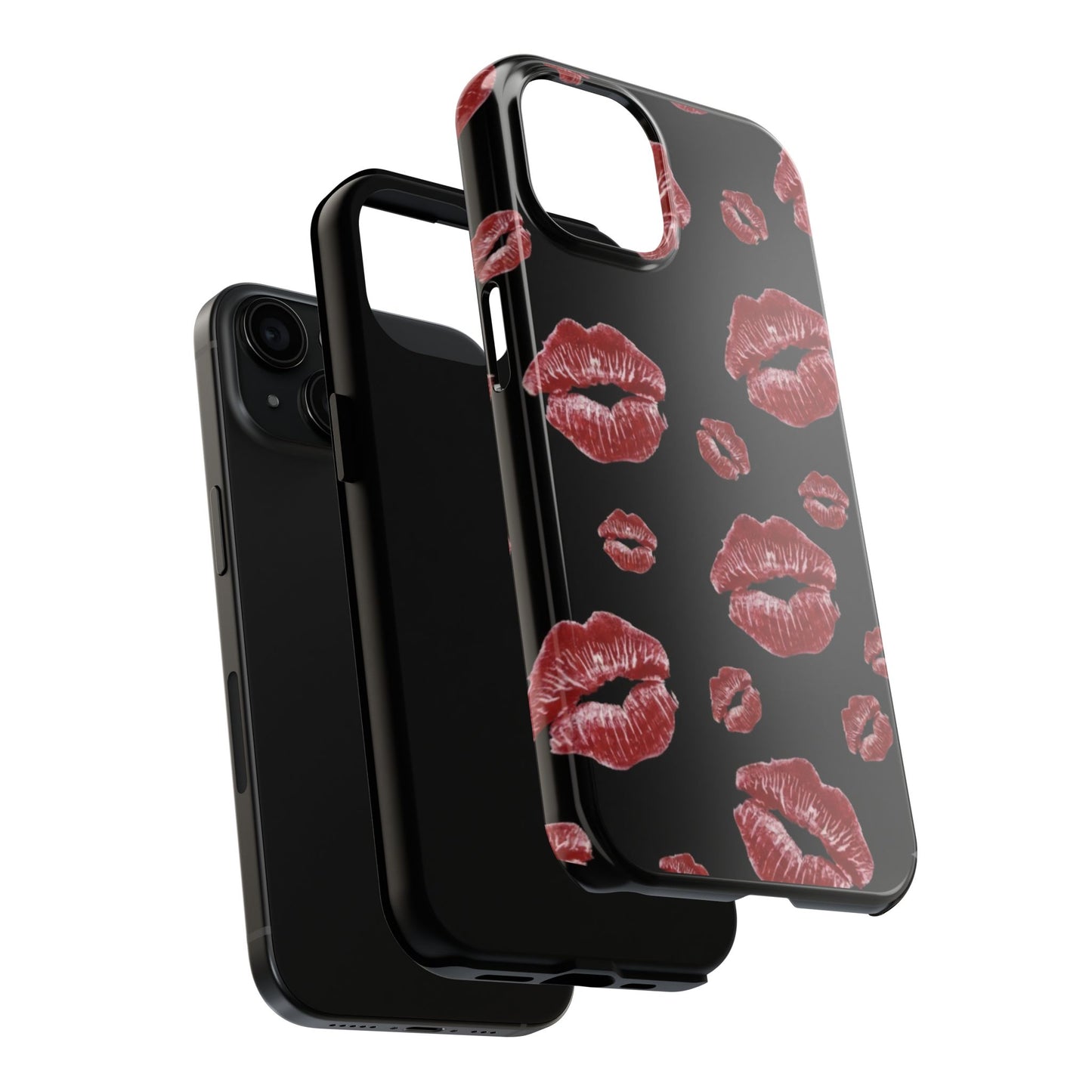 Kiss-Print Tough Phone Cases | Glamorous Protection, Unique Gift, Trendy Accessory, Valentine's Day, Stylish Gift for Her