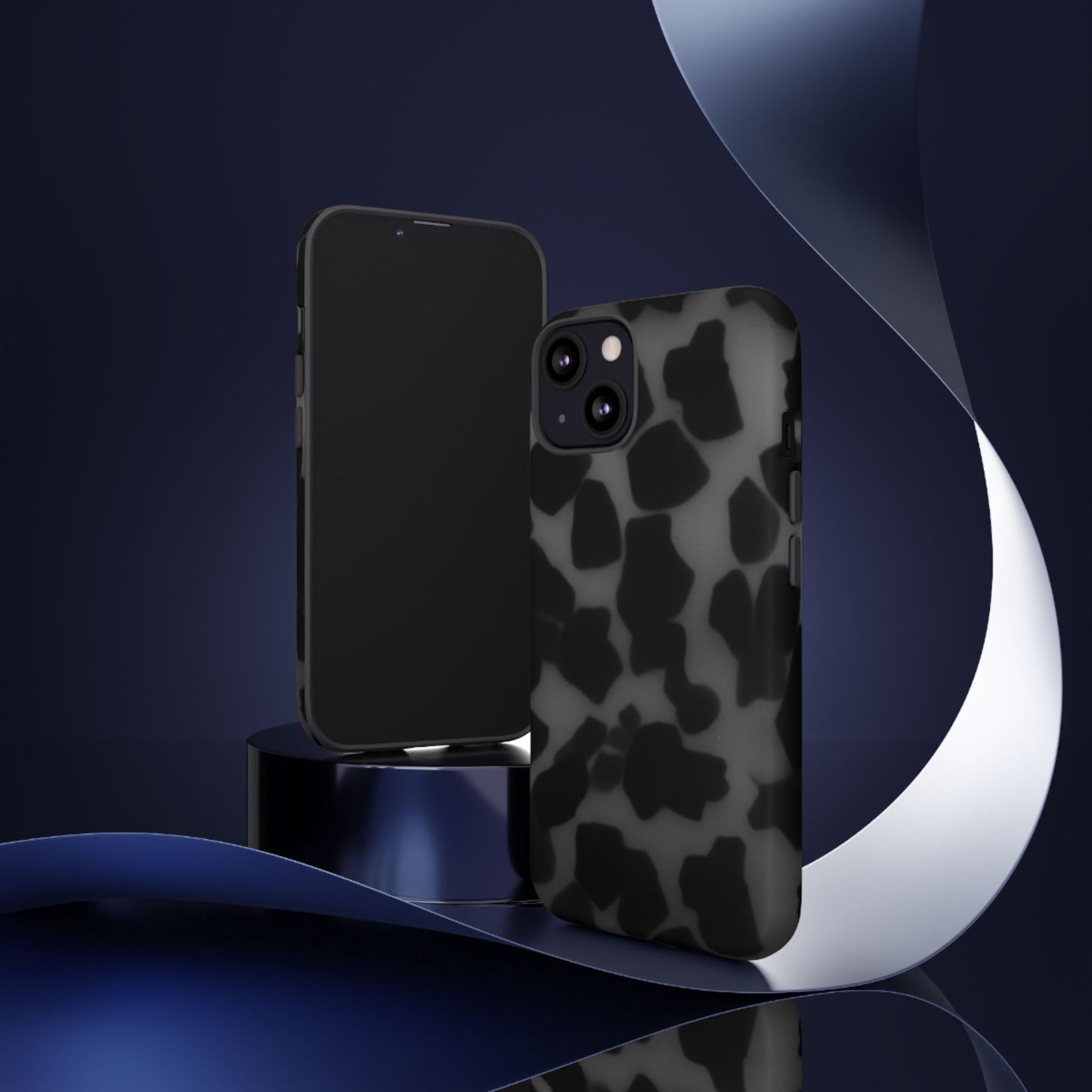 Jumbo tortoise shell Black Stylish Phone Case - Durable Protection, Trendy Design, Gift for Her, Fashion Accessories, Cow Print Phone Cover