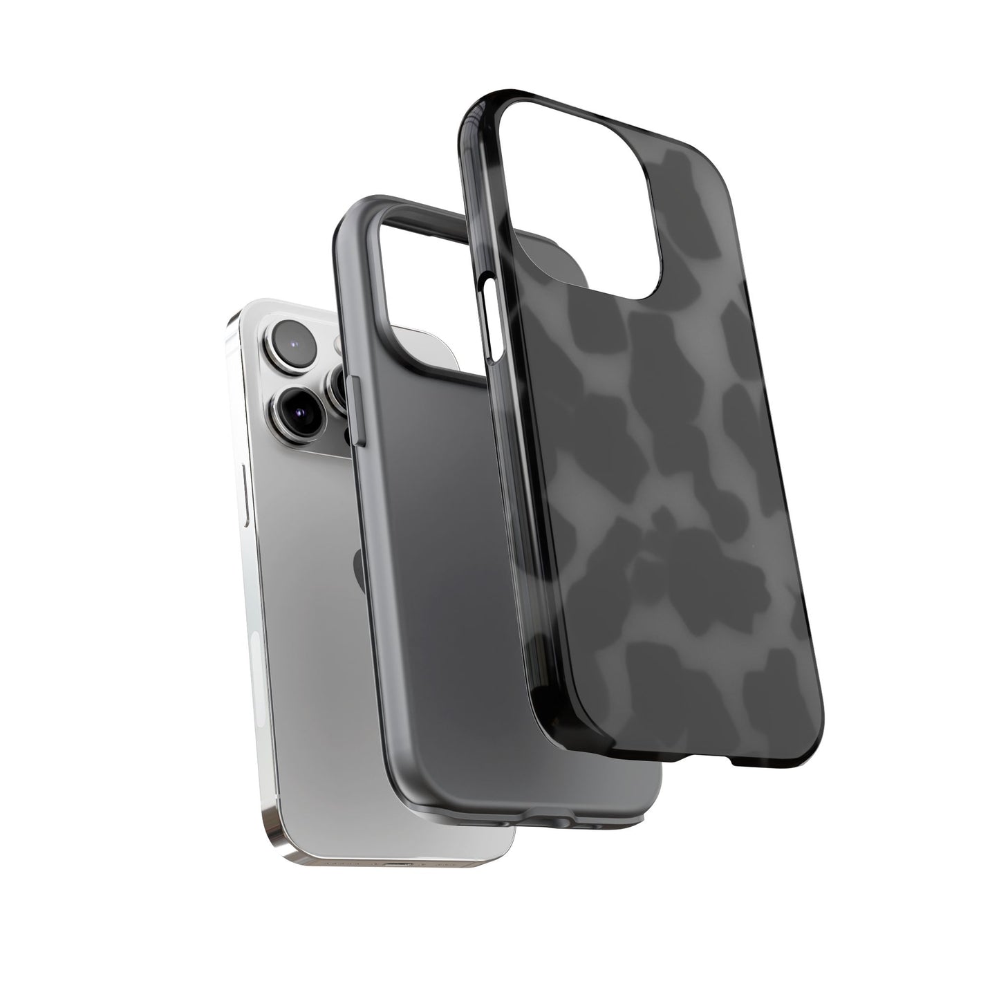 Jumbo tortoise shell Black Stylish Phone Case - Durable Protection, Trendy Design, Gift for Her, Fashion Accessories, Cow Print Phone Cover