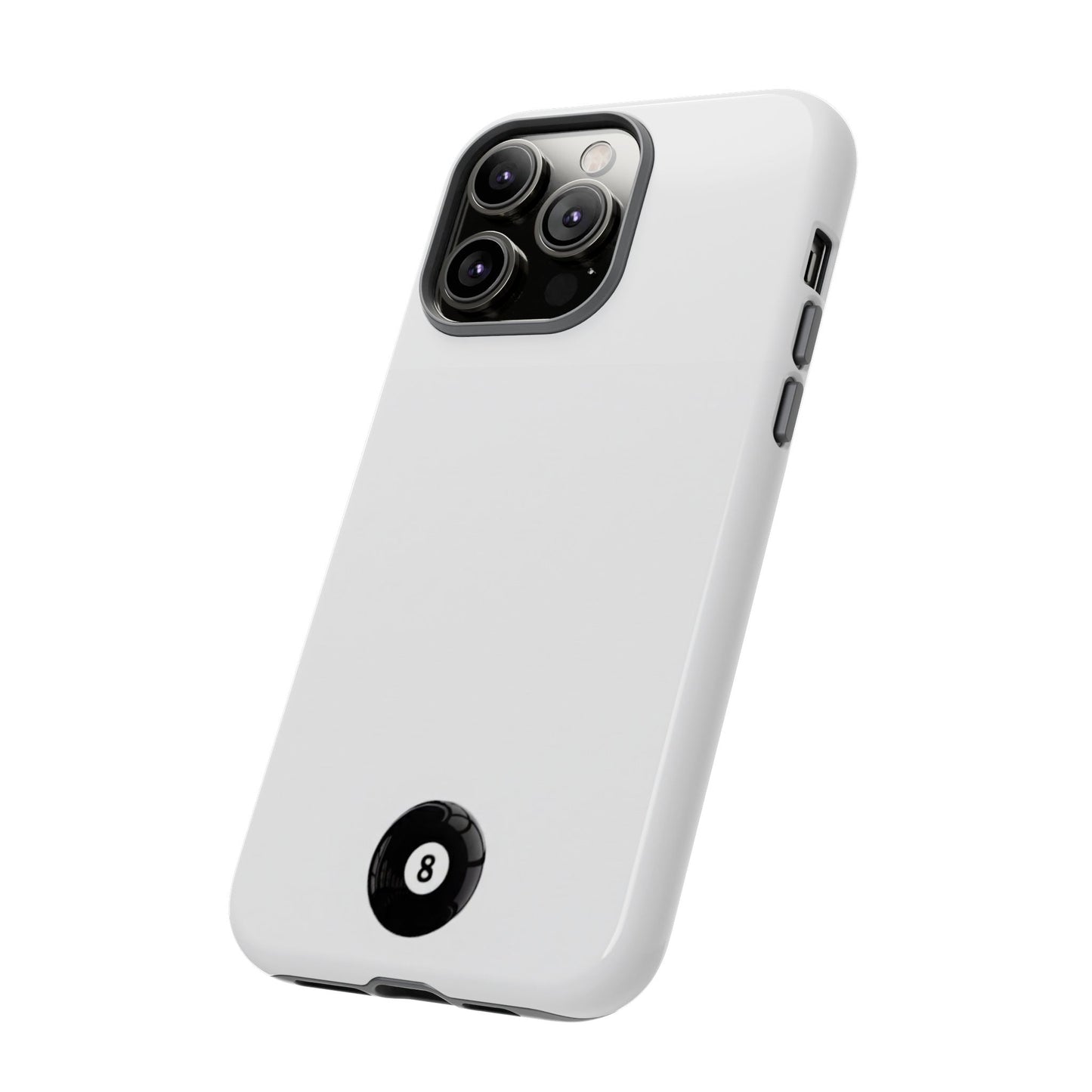 Small 8ball Centered Tough Case, amazing gifts for him, her White phone case