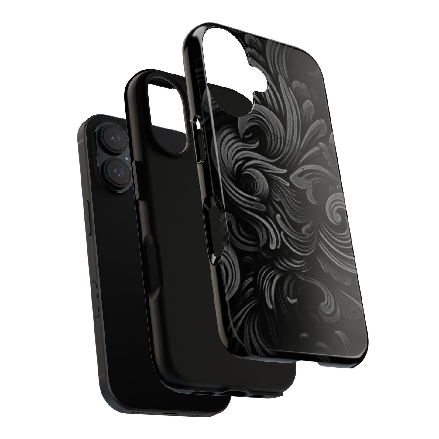 Black fortune Phone Case, Tough Cases, Stylish Phone Cover, Unique Gift for Her, Phone Protection, Floral Design Case