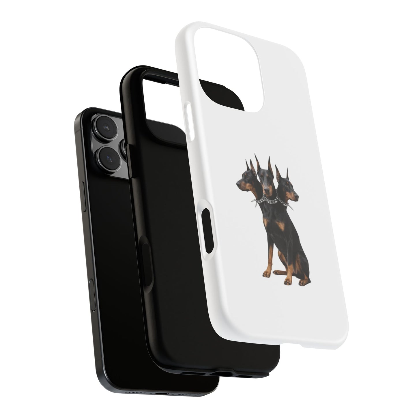 Doberman triple head tough case, Design | Perfect Gift for Dog Lovers, Pet Owners, Animal Enthusiasts, Birthdays, Christmas, Everyday Use