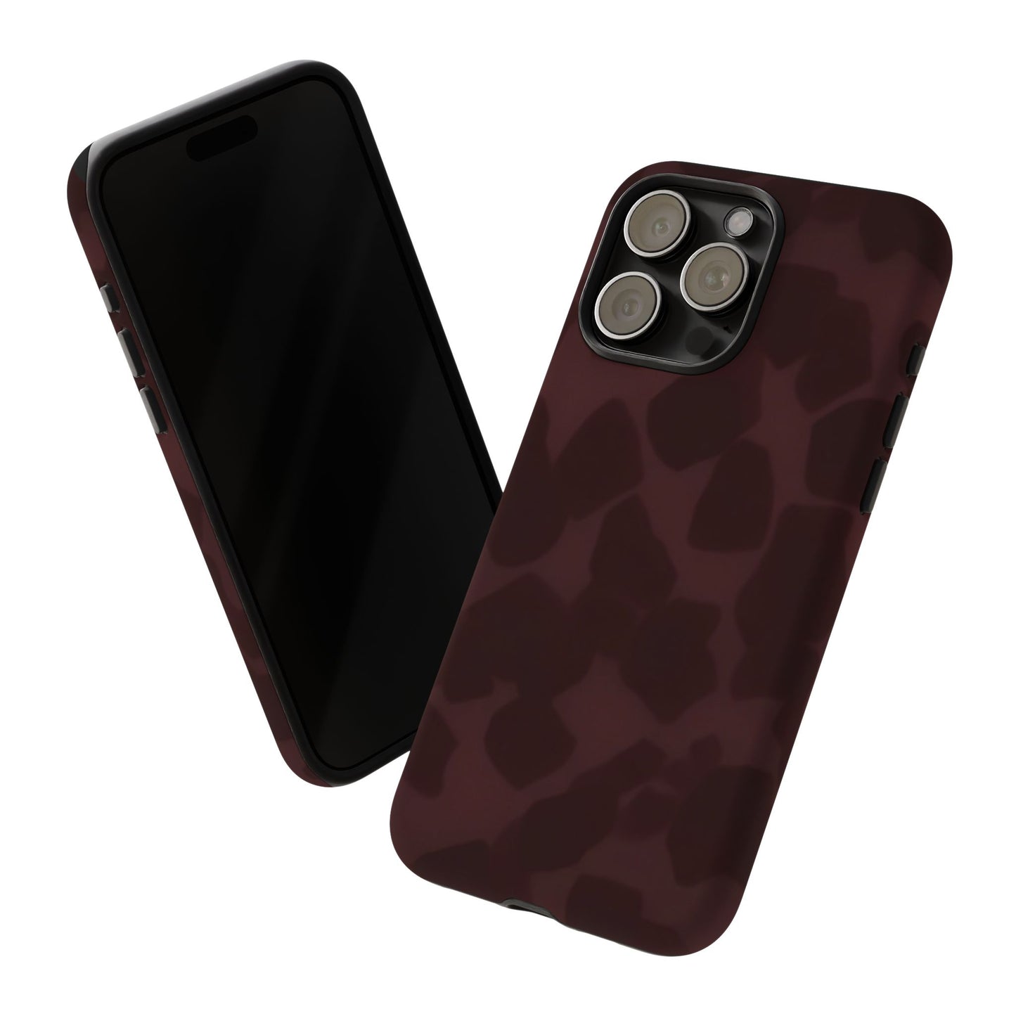 Maroon Jumbo Tortoise shell Stylish Phone Cases, Durable Phone Cover, Cheetah Print Case, Trendy Mobile Accessories, Unique Gift Ideas