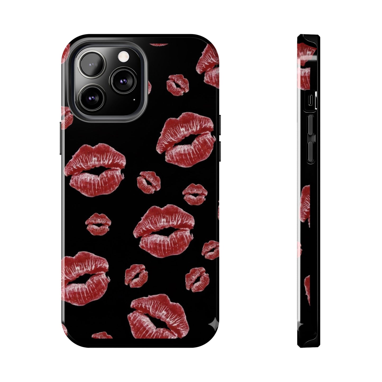 Kiss-Print Tough Phone Cases | Glamorous Protection, Unique Gift, Trendy Accessory, Valentine's Day, Stylish Gift for Her