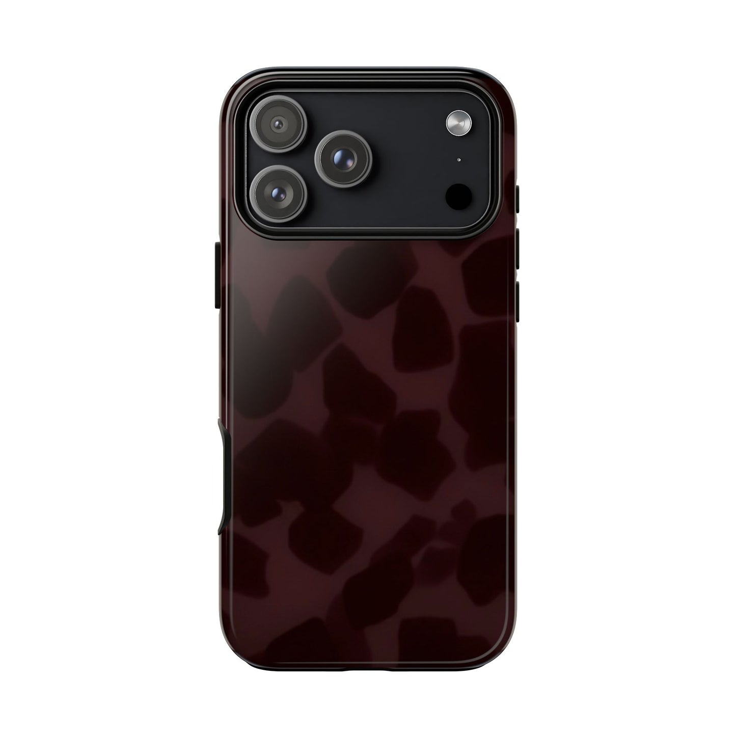 Maroon Jumbo Tortoise shell Stylish Phone Cases, Durable Phone Cover, Cheetah Print Case, Trendy Mobile Accessories, Unique Gift Ideas