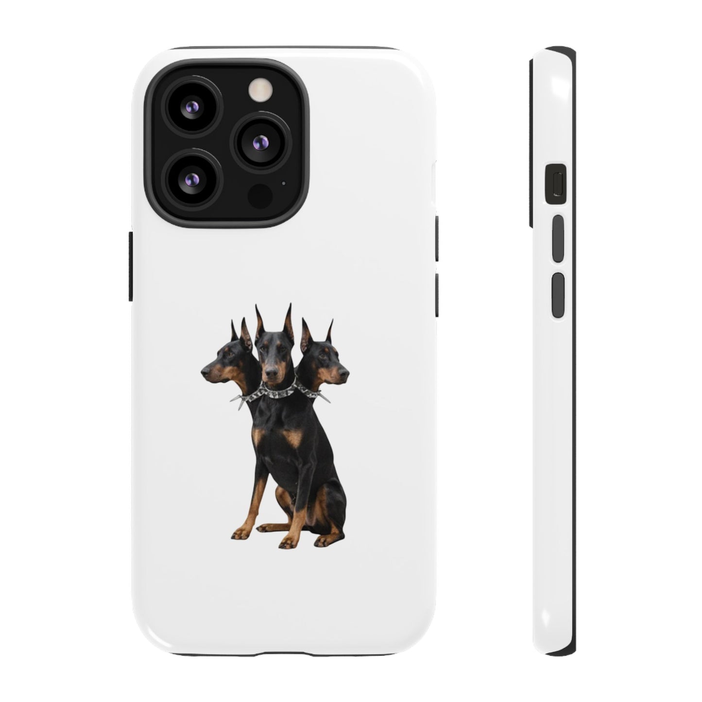 Doberman triple head tough case, Design | Perfect Gift for Dog Lovers, Pet Owners, Animal Enthusiasts, Birthdays, Christmas, Everyday Use