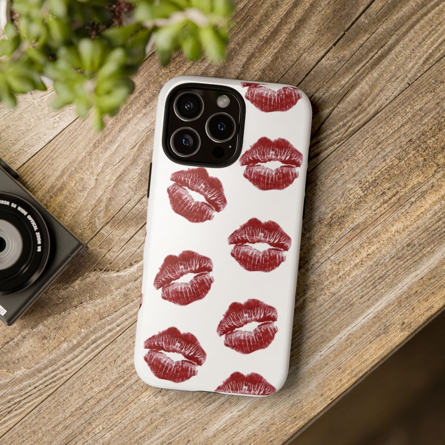 Kiss Mark Phone Case - Stylish Tough Cases for Couples, Valentine’s Day Gifts, Trendy Mobile Accessories, Chic Phone Covers