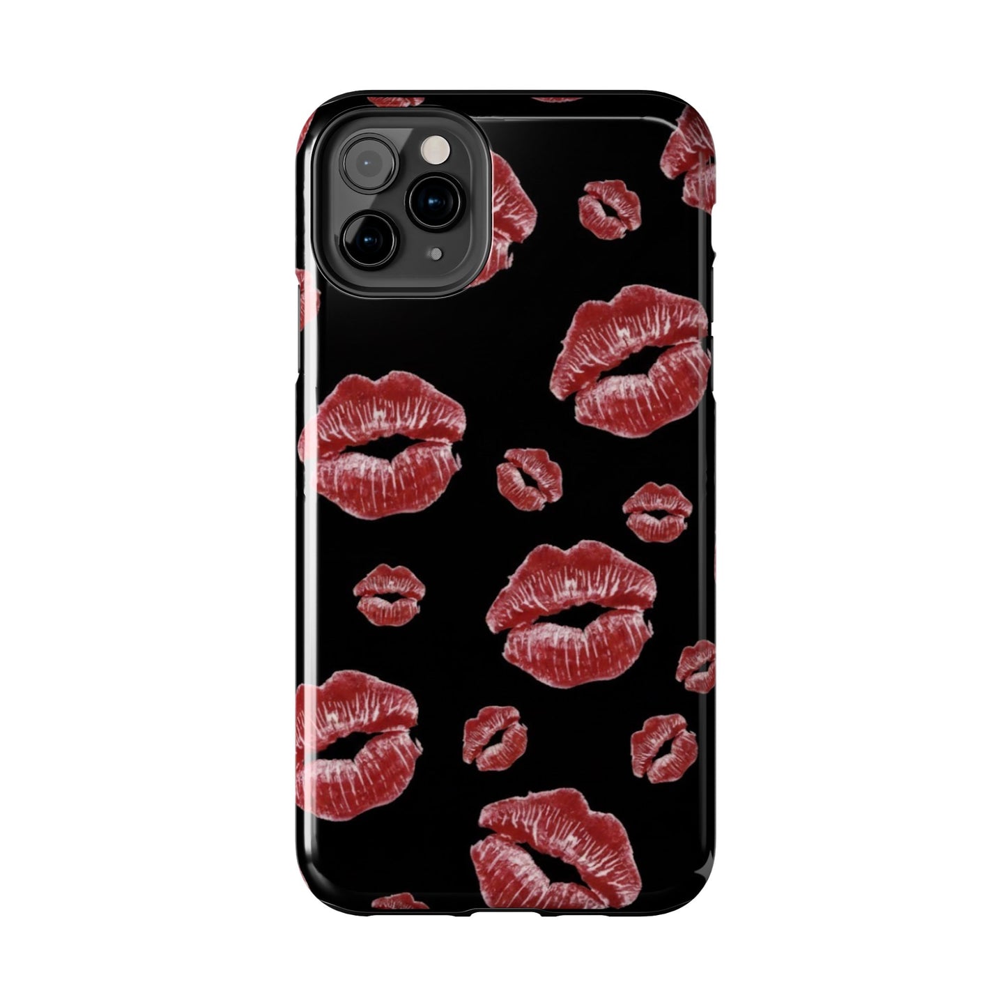 Kiss-Print Tough Phone Cases | Glamorous Protection, Unique Gift, Trendy Accessory, Valentine's Day, Stylish Gift for Her