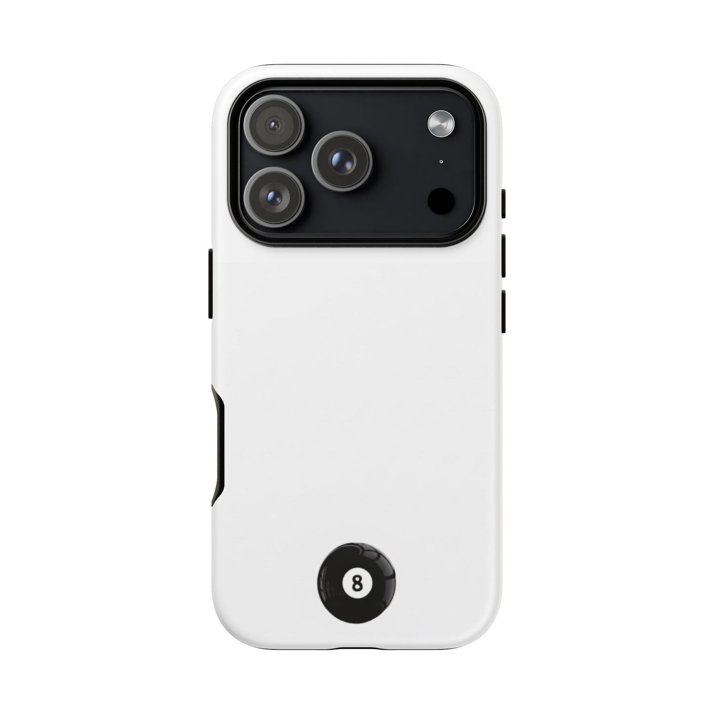 Small 8ball Centered Tough Case, amazing gifts for him, her White phone case
