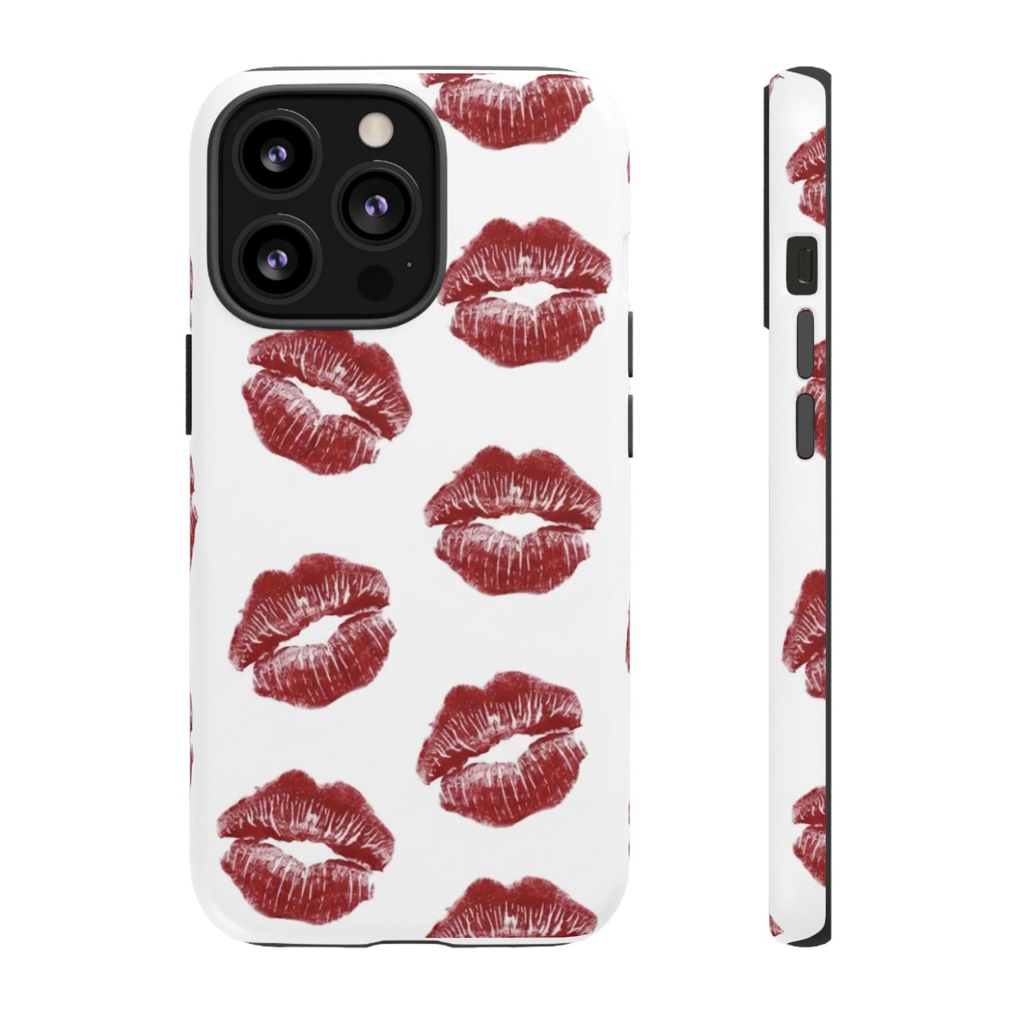 Kiss Mark Phone Case - Stylish Tough Cases for Couples, Valentine’s Day Gifts, Trendy Mobile Accessories, Chic Phone Covers