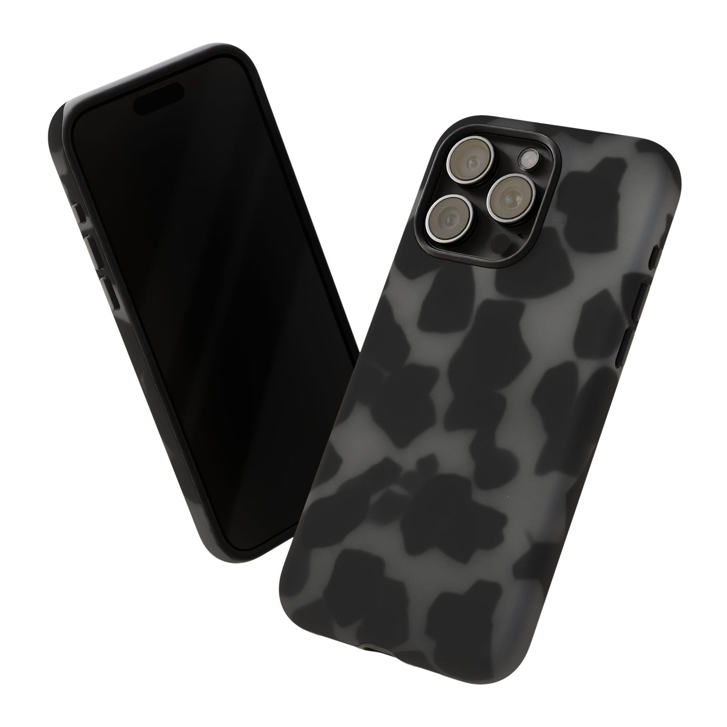 Jumbo tortoise shell Black Stylish Phone Case - Durable Protection, Trendy Design, Gift for Her, Fashion Accessories, Cow Print Phone Cover