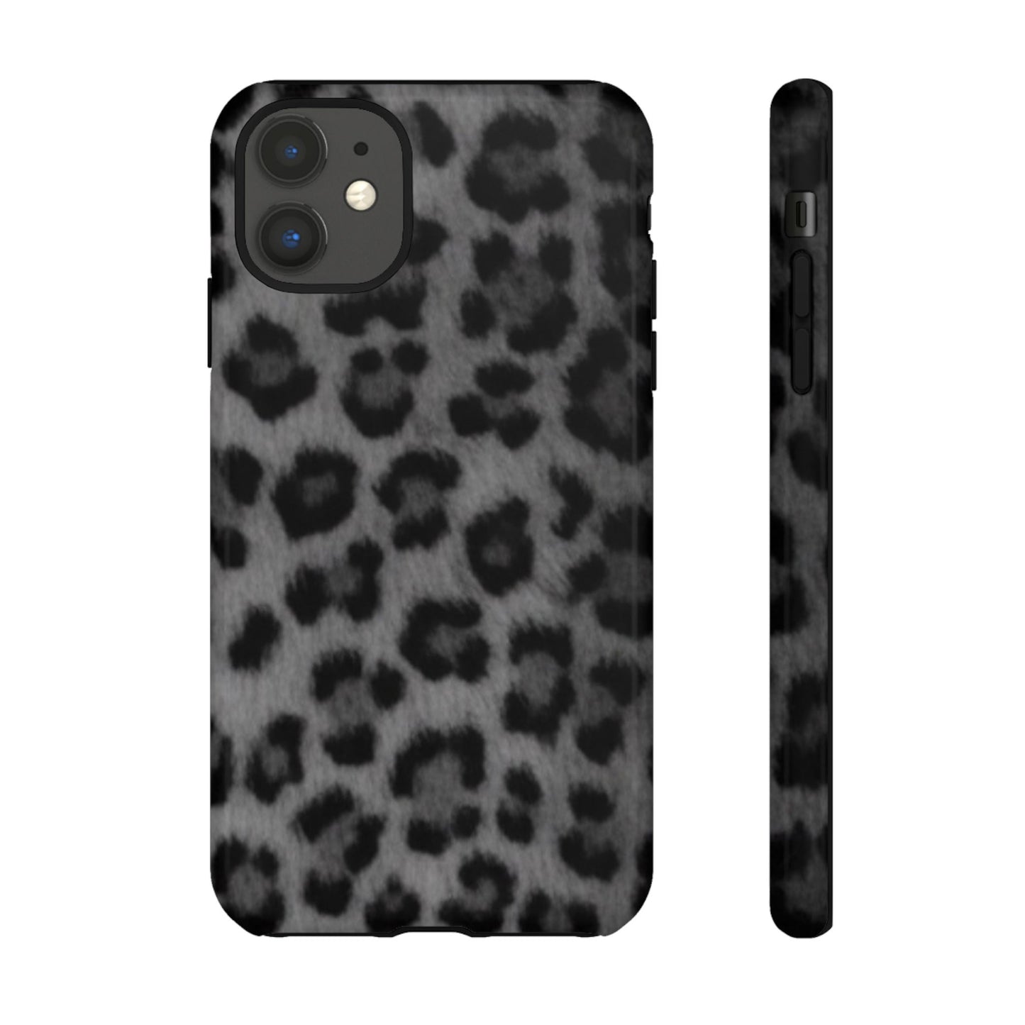 Leopard Print Dark Phone Case, Tough Cases for Animal Lovers, Stylish Protective Cover, Unique Gift for Her, Trendy Phone Accessory