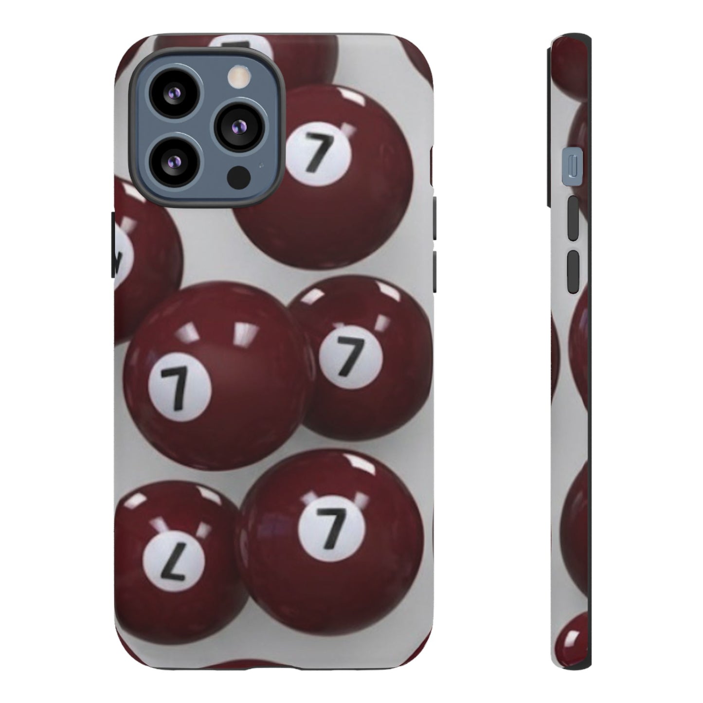 7ball red case Tough Case, scattered 7ball 8ball pool ball case matte or shiny