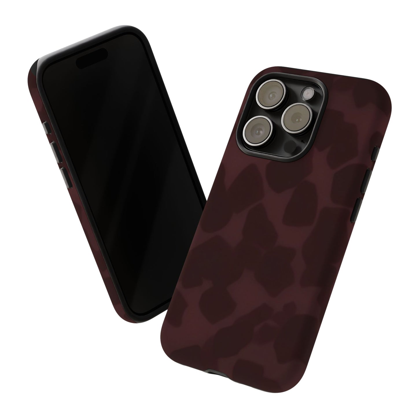Maroon Jumbo Tortoise shell Stylish Phone Cases, Durable Phone Cover, Cheetah Print Case, Trendy Mobile Accessories, Unique Gift Ideas