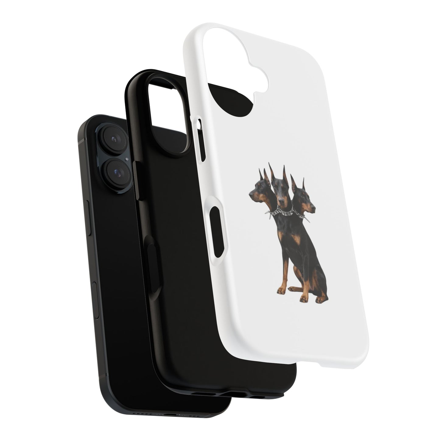 Doberman triple head tough case, Design | Perfect Gift for Dog Lovers, Pet Owners, Animal Enthusiasts, Birthdays, Christmas, Everyday Use