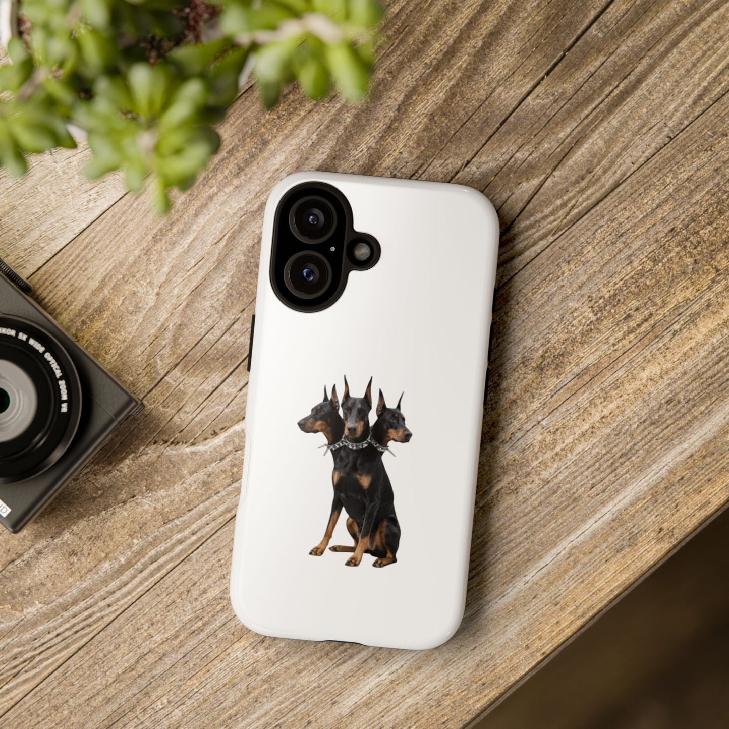 Doberman triple head tough case, Design | Perfect Gift for Dog Lovers, Pet Owners, Animal Enthusiasts, Birthdays, Christmas, Everyday Use