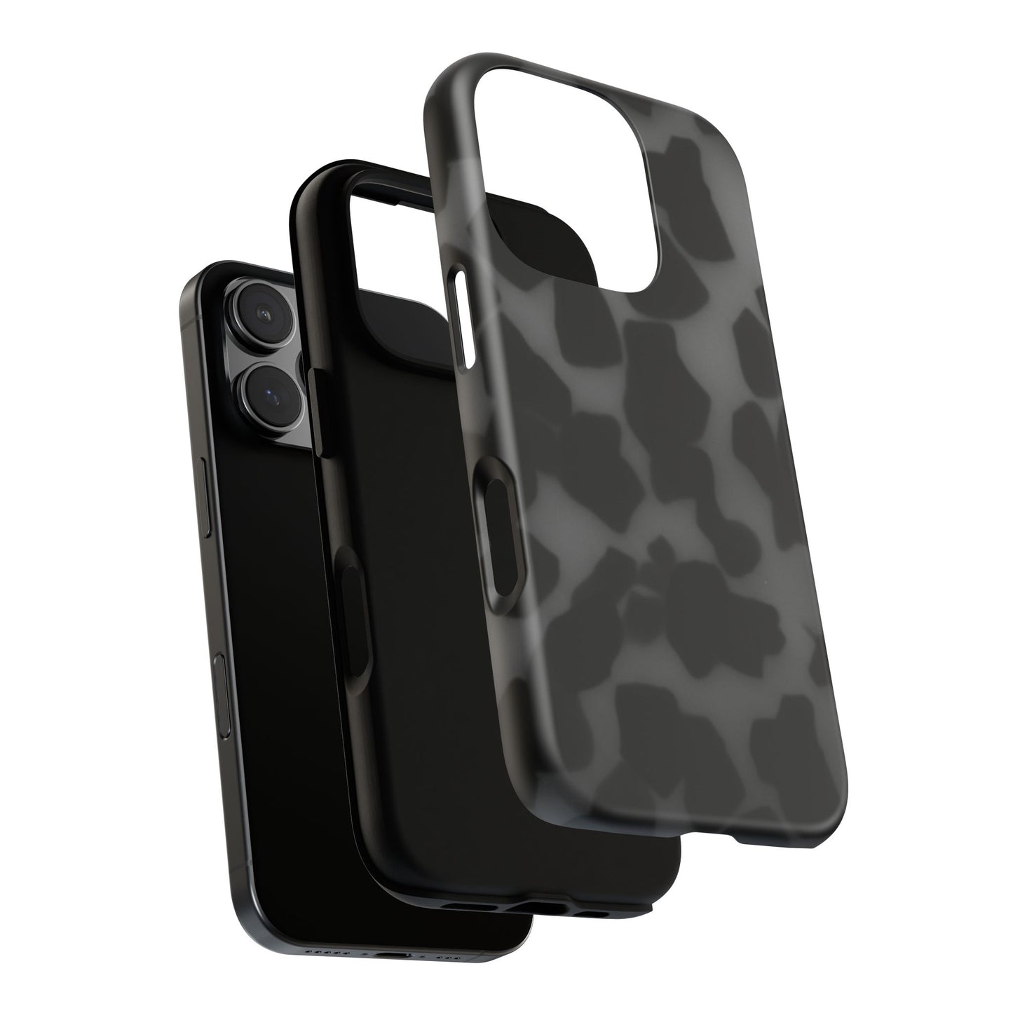 Jumbo tortoise shell Black Stylish Phone Case - Durable Protection, Trendy Design, Gift for Her, Fashion Accessories, Cow Print Phone Cover