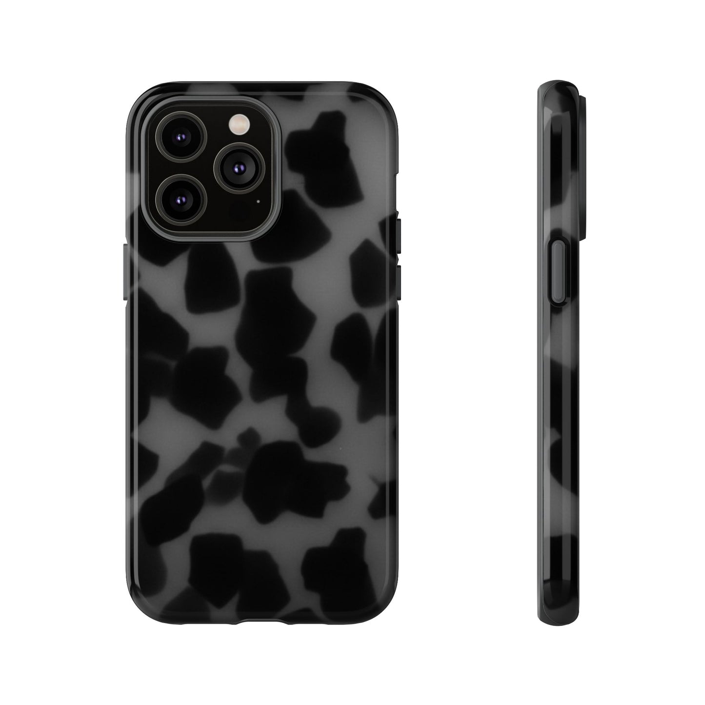 Jumbo tortoise shell Black Stylish Phone Case - Durable Protection, Trendy Design, Gift for Her, Fashion Accessories, Cow Print Phone Cover