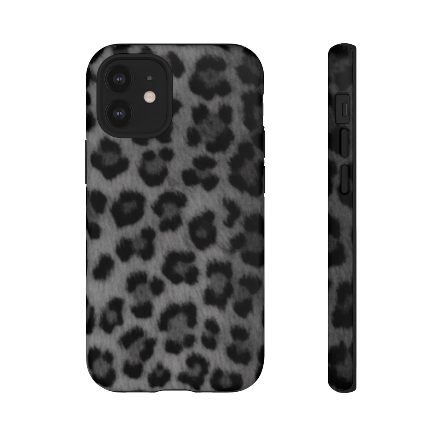 Leopard Print Dark Phone Case, Tough Cases for Animal Lovers, Stylish Protective Cover, Unique Gift for Her, Trendy Phone Accessory