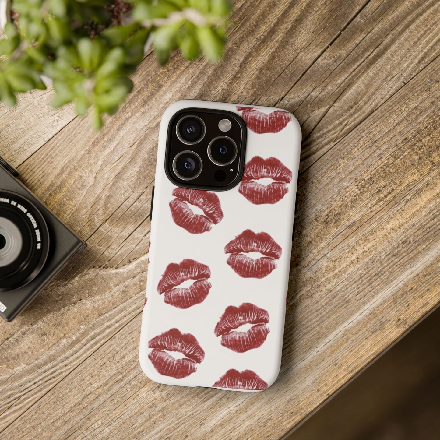 Kiss Mark Phone Case - Stylish Tough Cases for Couples, Valentine’s Day Gifts, Trendy Mobile Accessories, Chic Phone Covers