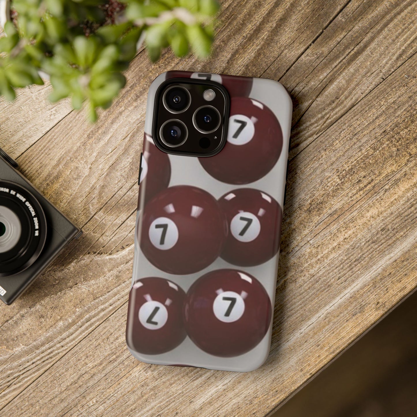 7ball red case Tough Case, scattered 7ball 8ball pool ball case matte or shiny