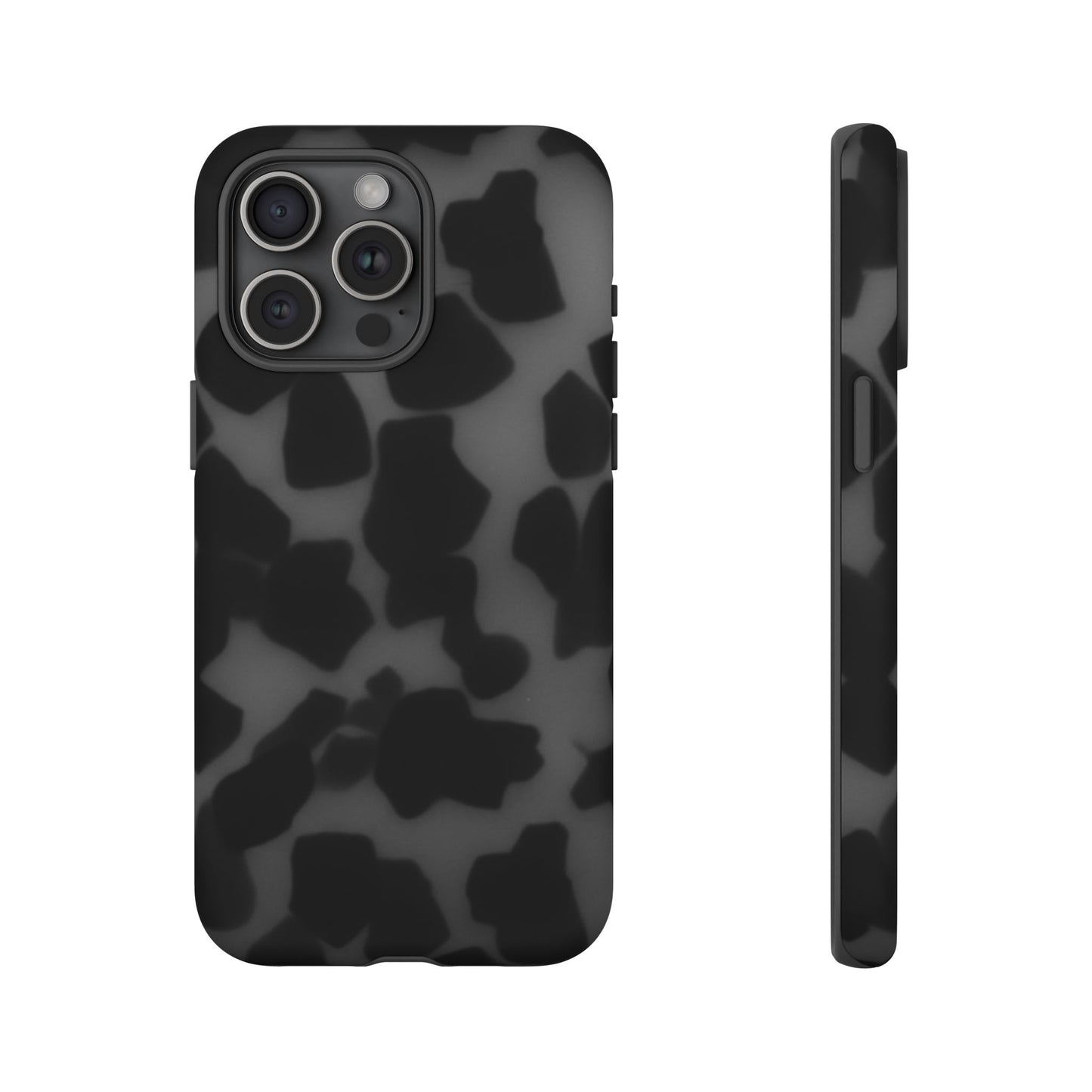 Jumbo tortoise shell Black Stylish Phone Case - Durable Protection, Trendy Design, Gift for Her, Fashion Accessories, Cow Print Phone Cover