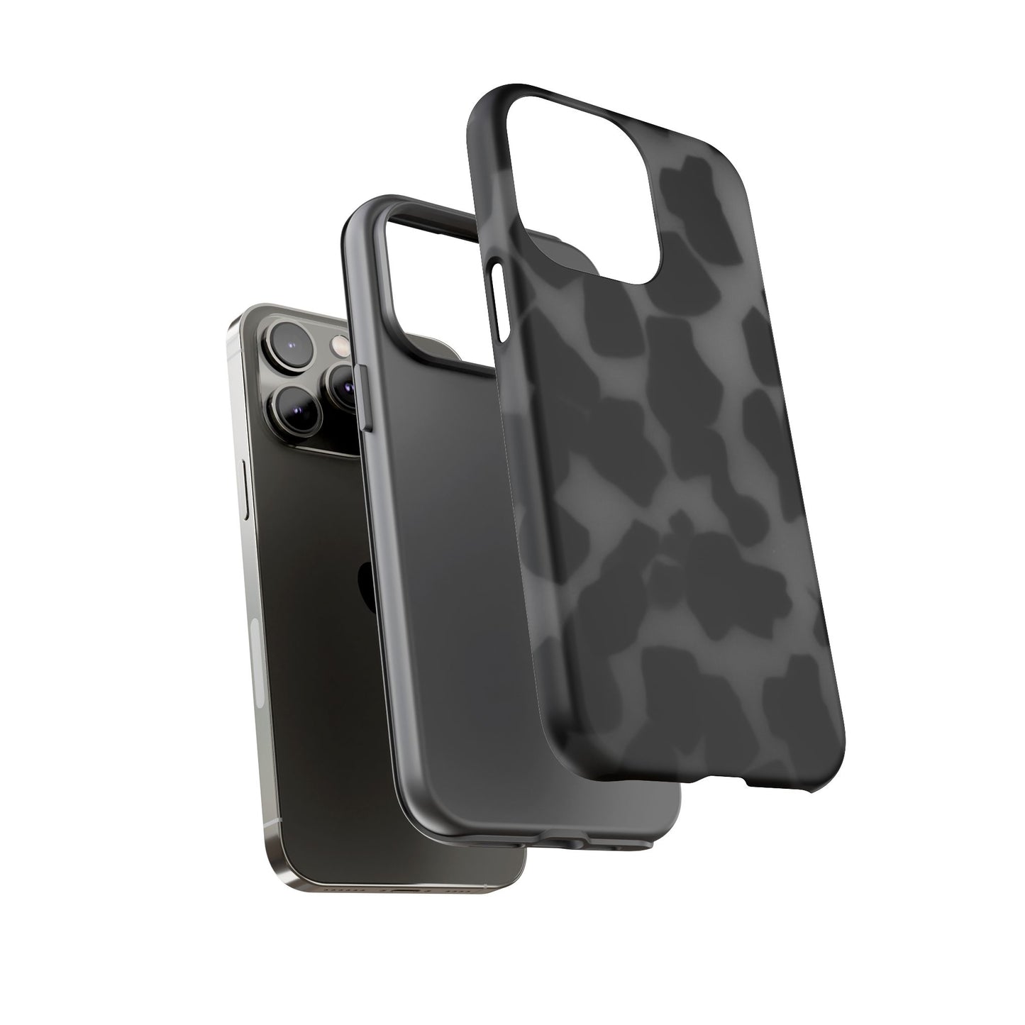 Jumbo tortoise shell Black Stylish Phone Case - Durable Protection, Trendy Design, Gift for Her, Fashion Accessories, Cow Print Phone Cover