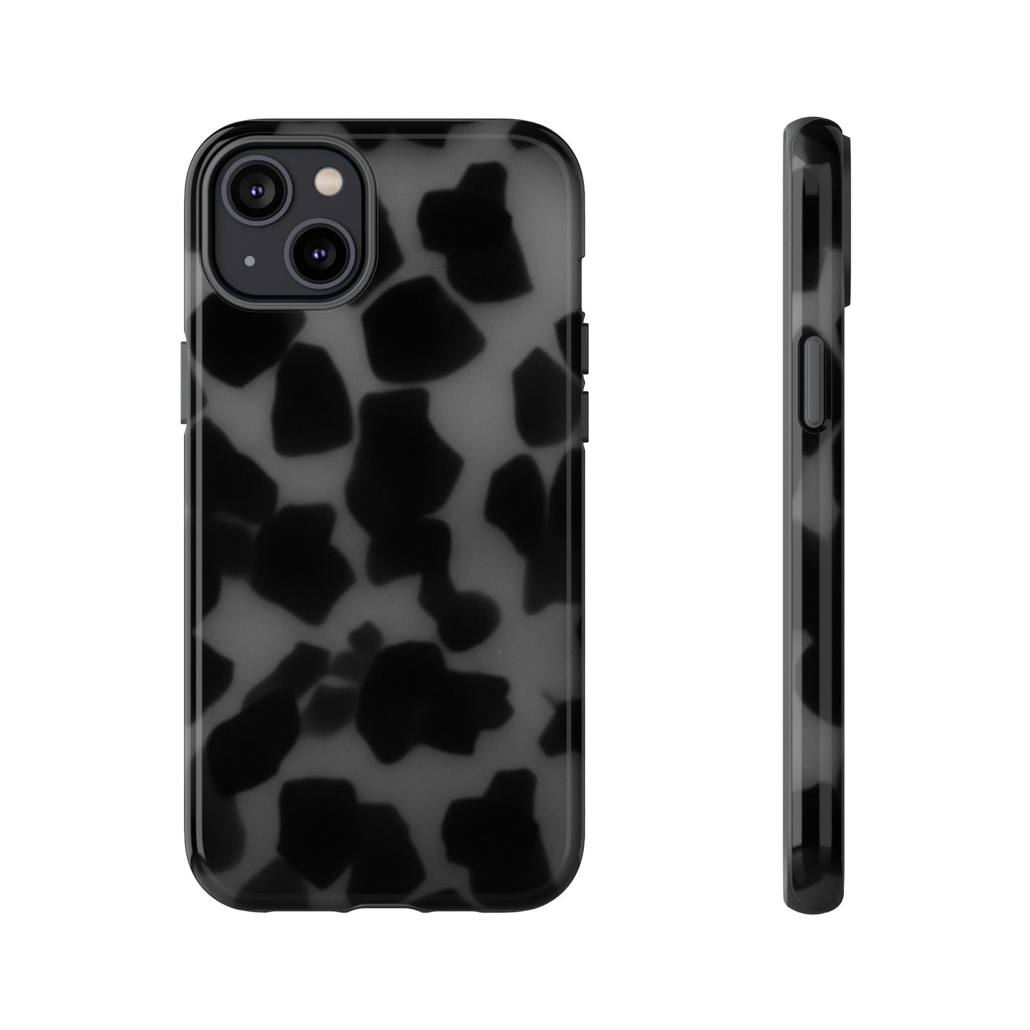 Jumbo tortoise shell Black Stylish Phone Case - Durable Protection, Trendy Design, Gift for Her, Fashion Accessories, Cow Print Phone Cover