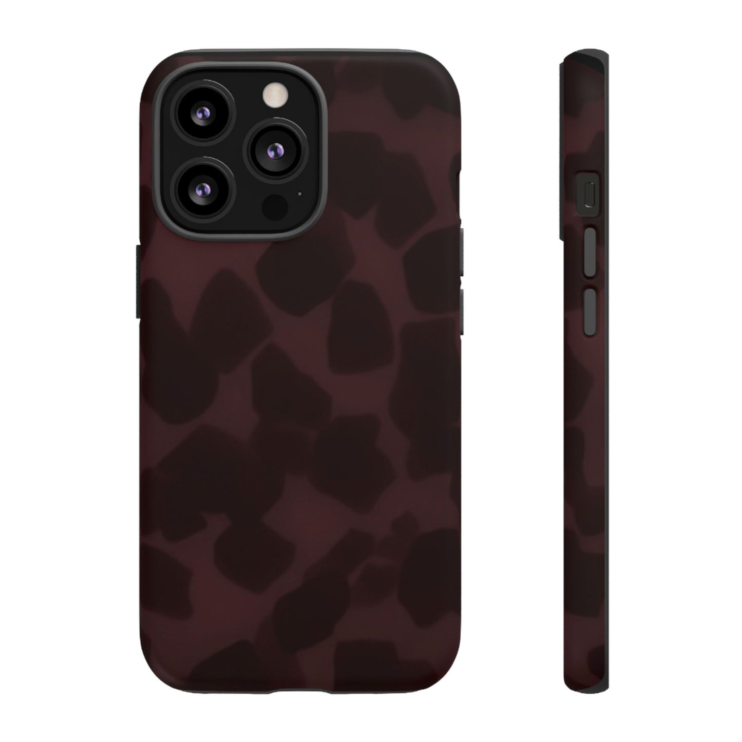 Maroon Jumbo Tortoise shell Stylish Phone Cases, Durable Phone Cover, Cheetah Print Case, Trendy Mobile Accessories, Unique Gift Ideas