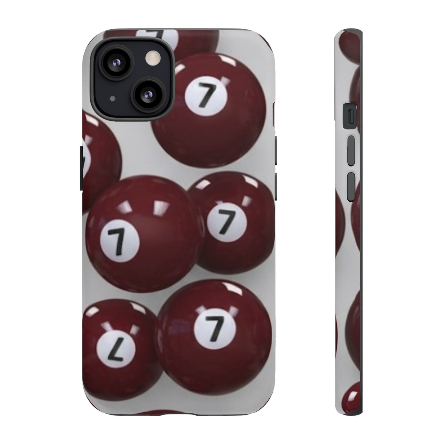 7ball red case Tough Case, scattered 7ball 8ball pool ball case matte or shiny