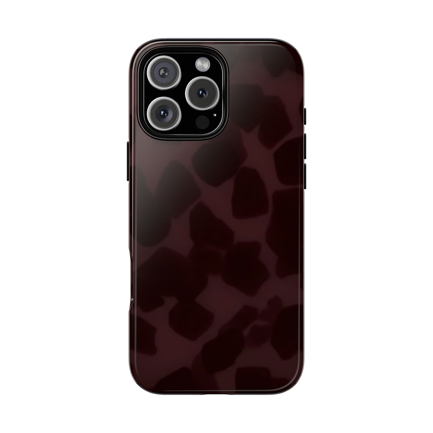 Maroon Jumbo Tortoise shell Stylish Phone Cases, Durable Phone Cover, Cheetah Print Case, Trendy Mobile Accessories, Unique Gift Ideas