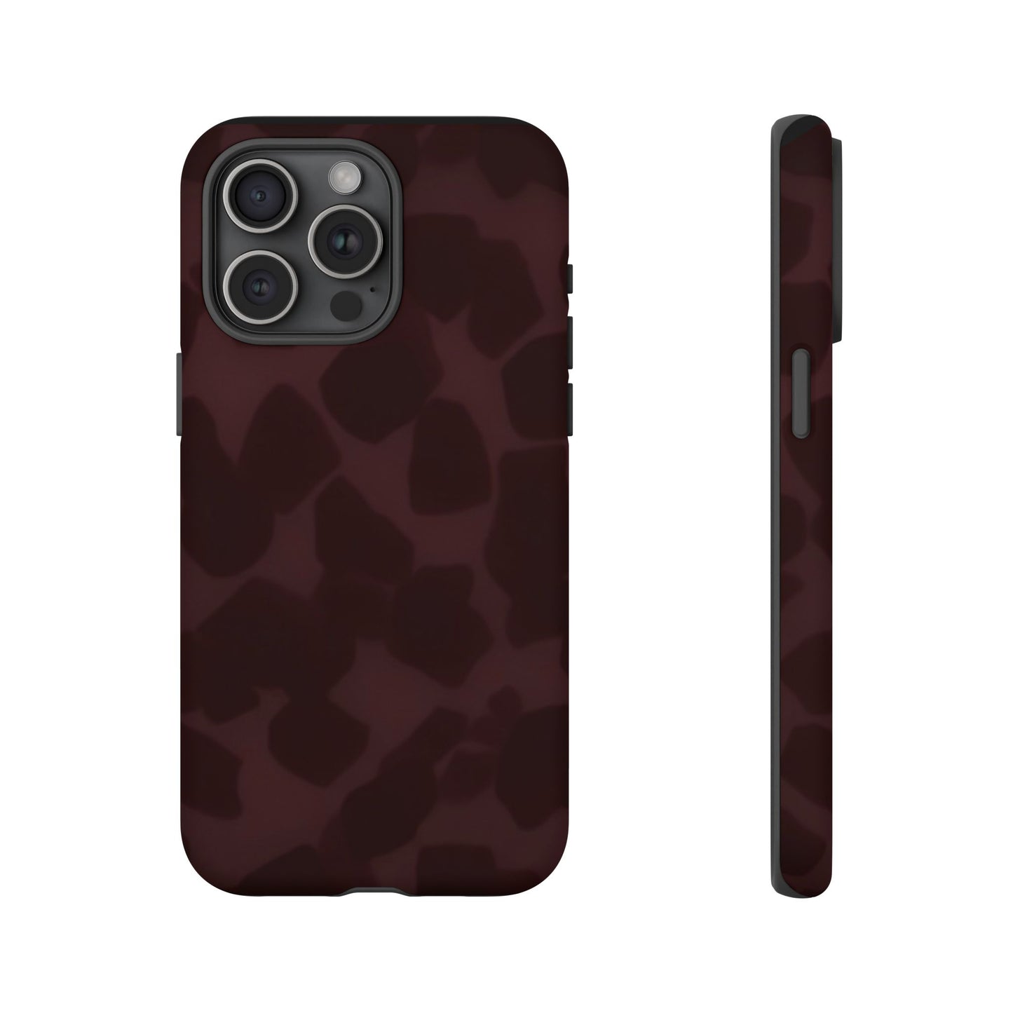 Maroon Jumbo Tortoise shell Stylish Phone Cases, Durable Phone Cover, Cheetah Print Case, Trendy Mobile Accessories, Unique Gift Ideas