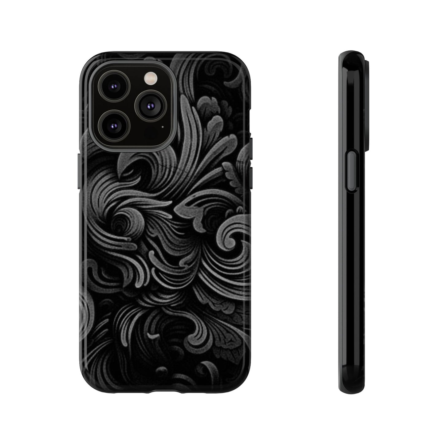 Black fortune Phone Case, Tough Cases, Stylish Phone Cover, Unique Gift for Her, Phone Protection, Floral Design Case