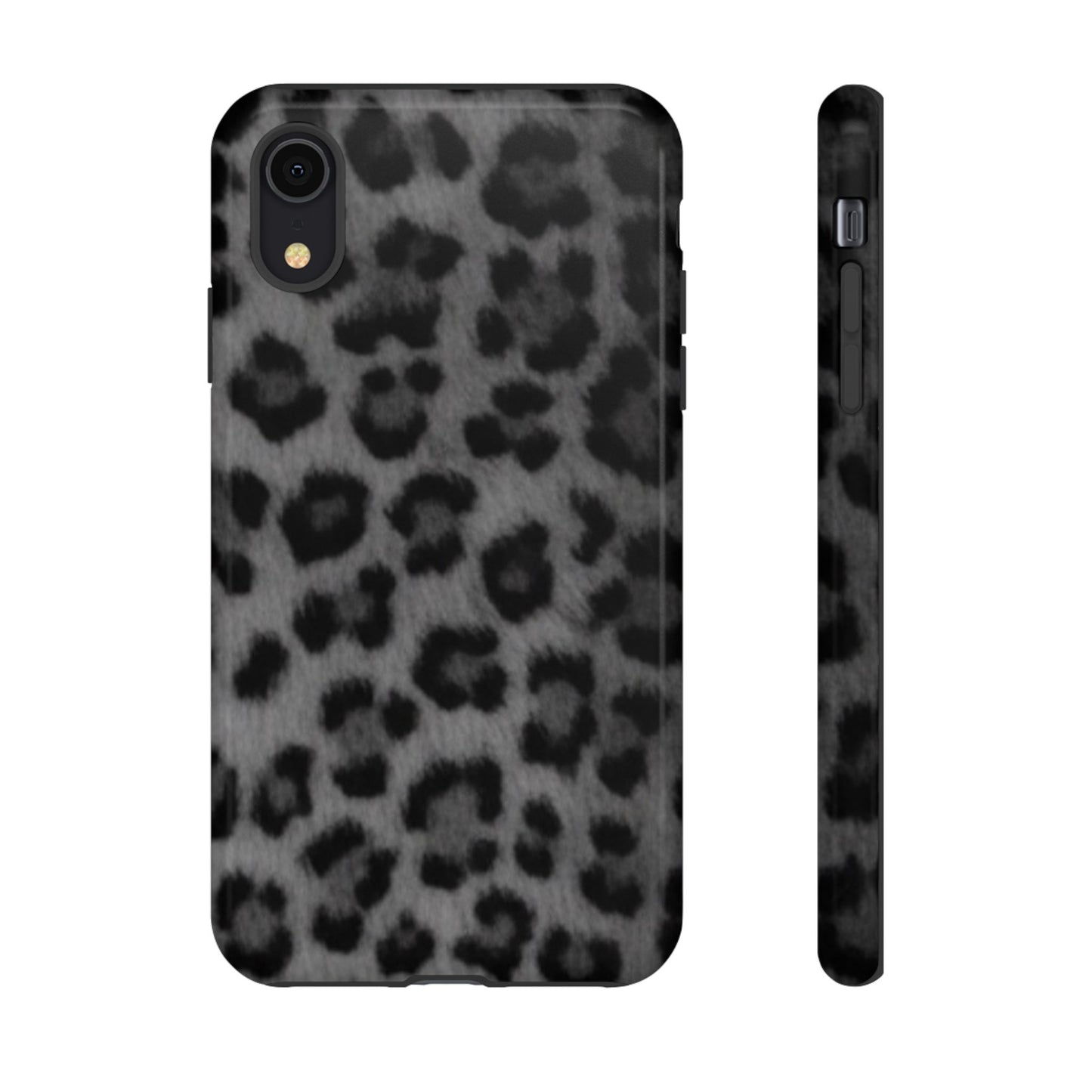 Leopard Print Dark Phone Case, Tough Cases for Animal Lovers, Stylish Protective Cover, Unique Gift for Her, Trendy Phone Accessory