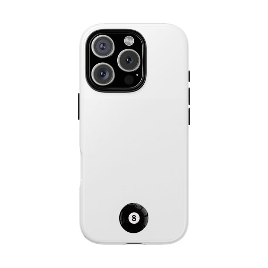 Small 8ball Centered Tough Case, amazing gifts for him, her White phone case