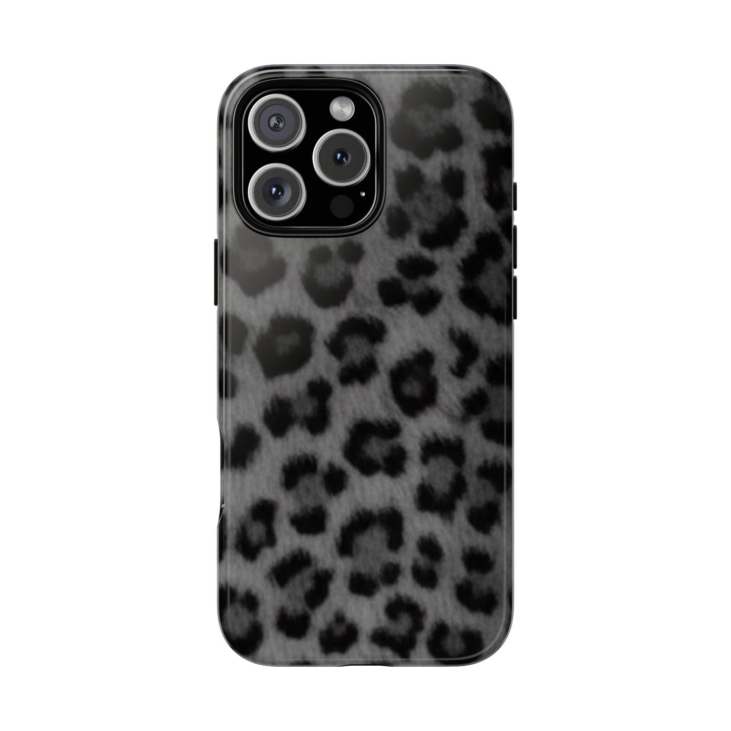 Leopard Print Dark Phone Case, Tough Cases for Animal Lovers, Stylish Protective Cover, Unique Gift for Her, Trendy Phone Accessory
