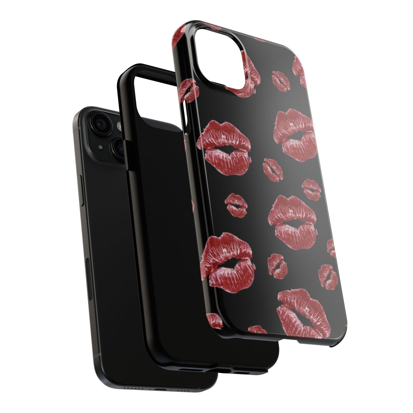 Kiss-Print Tough Phone Cases | Glamorous Protection, Unique Gift, Trendy Accessory, Valentine's Day, Stylish Gift for Her